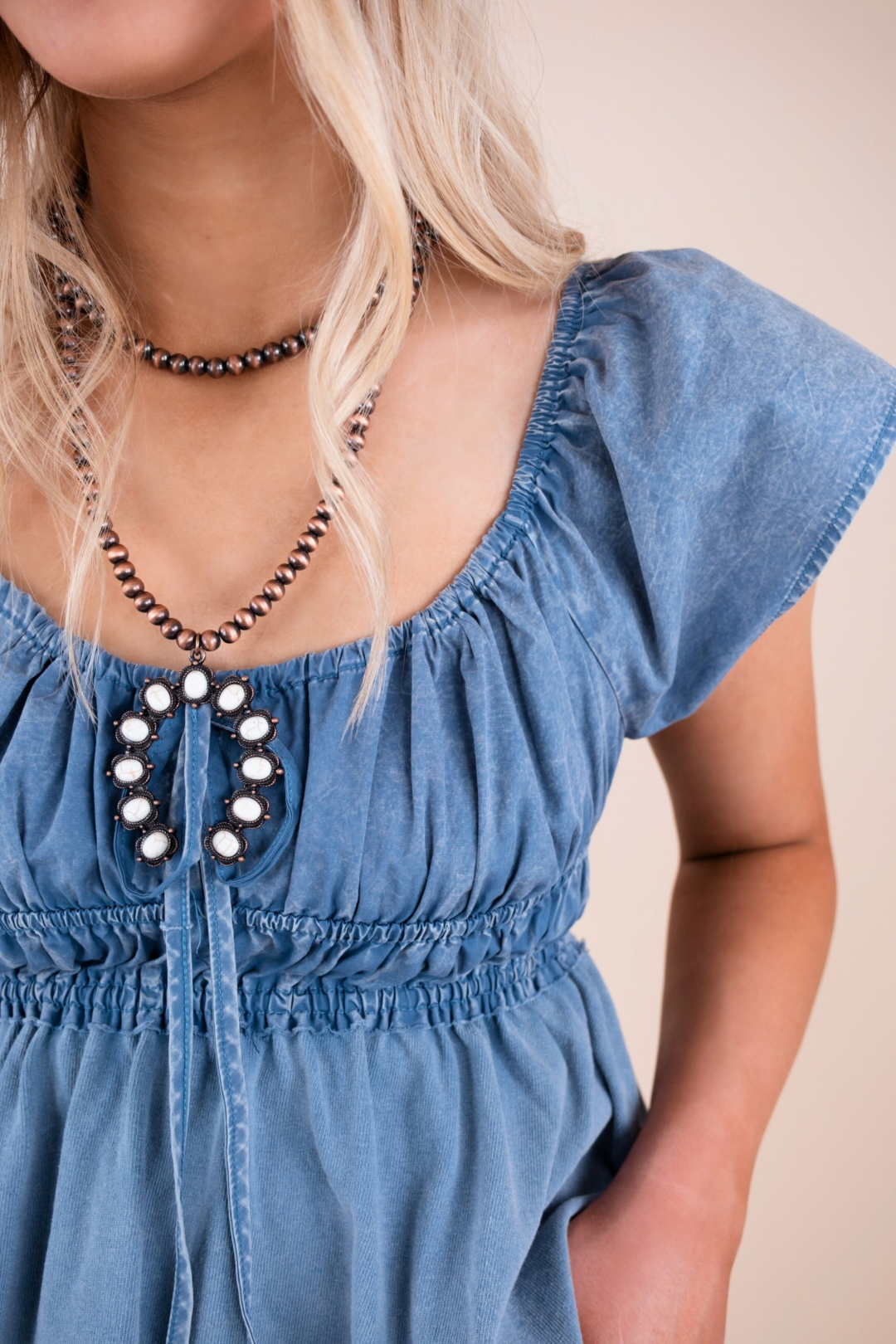Bluebonnet Breeze Peplum Top