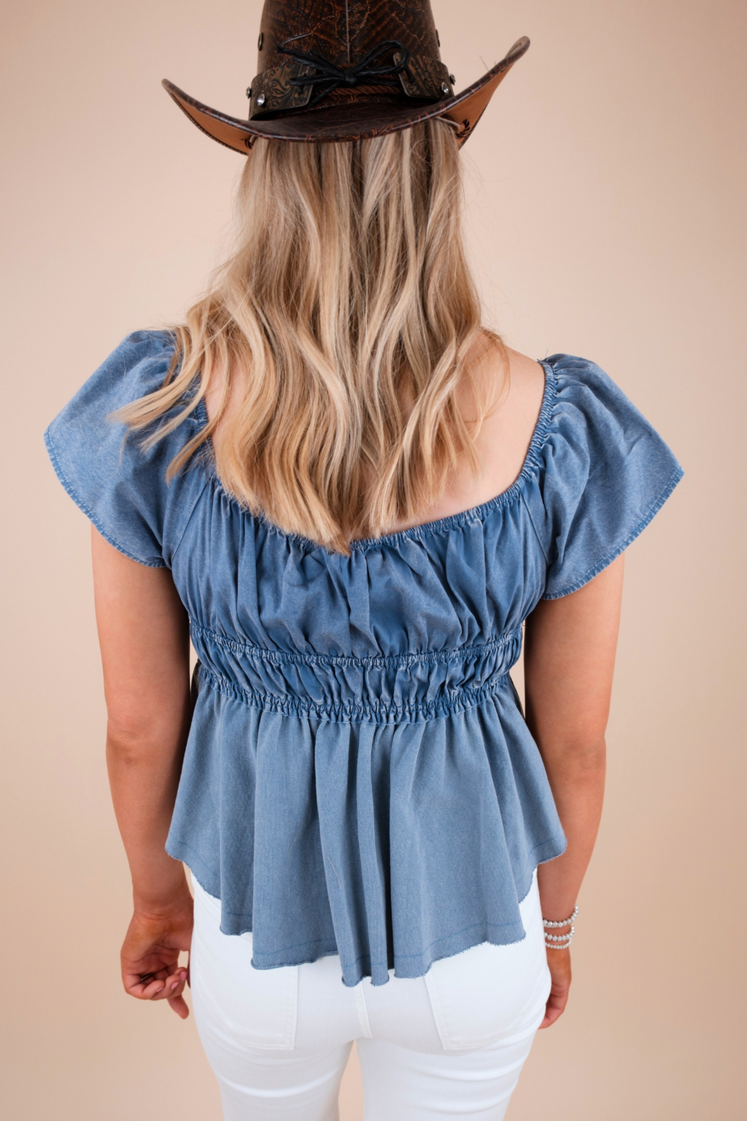 Bluebonnet Breeze Peplum Top