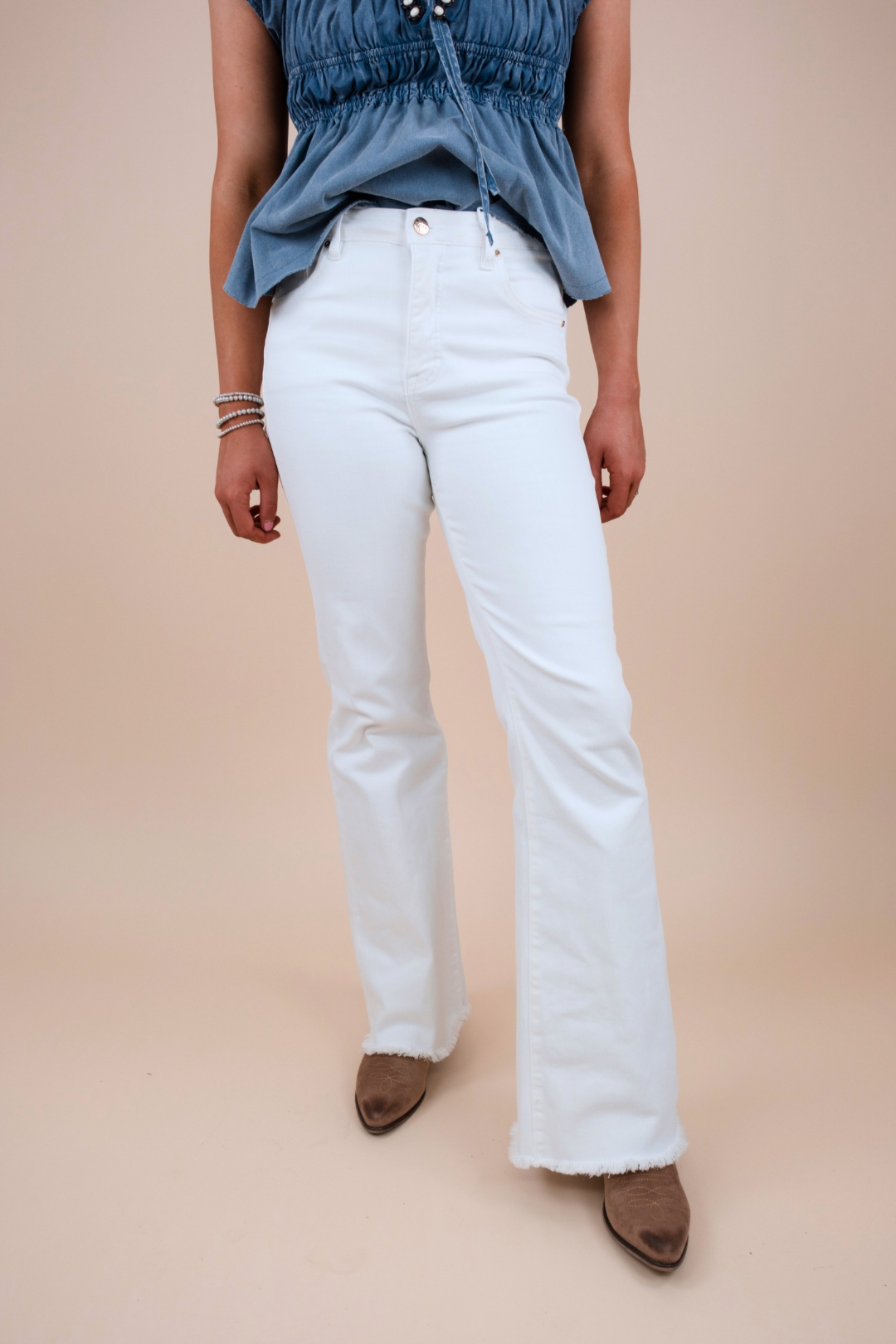 Dusty Dove Flare Jeans