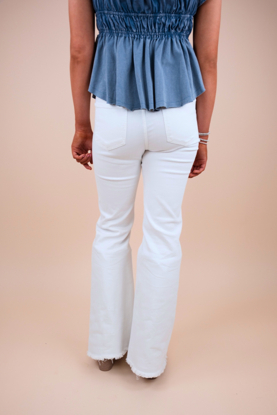 Dusty Dove Flare Jeans