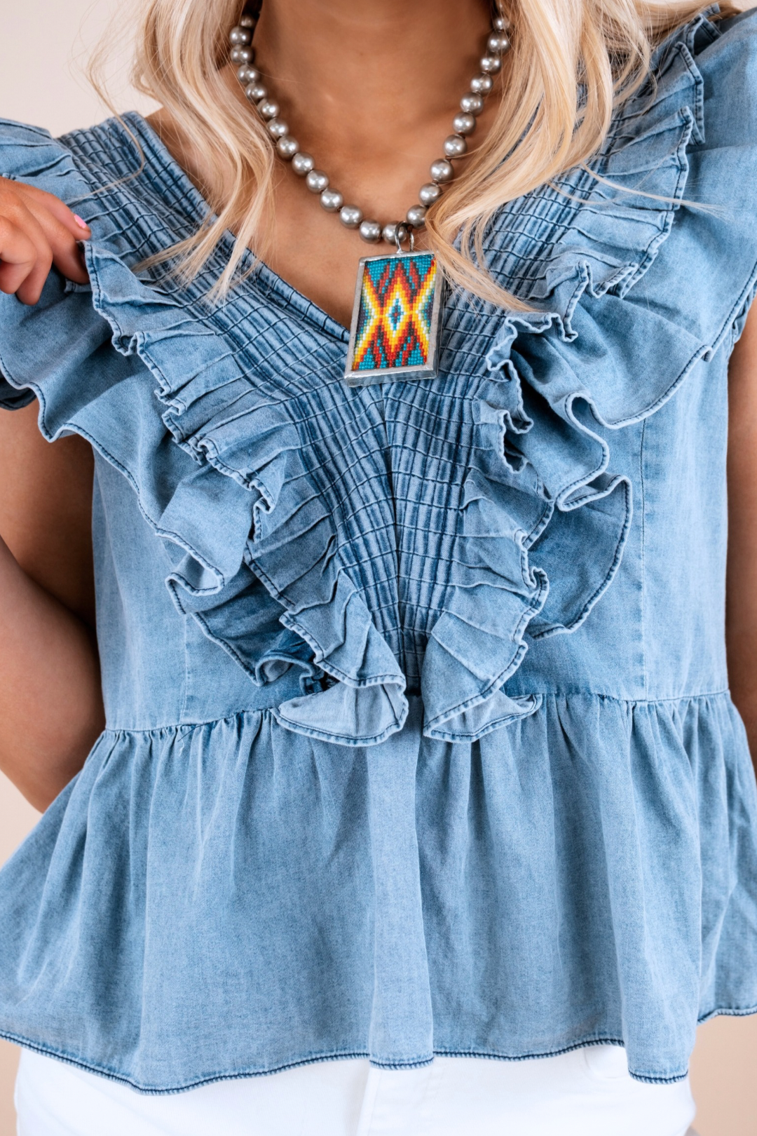 Aztec Beaded Statement Necklace