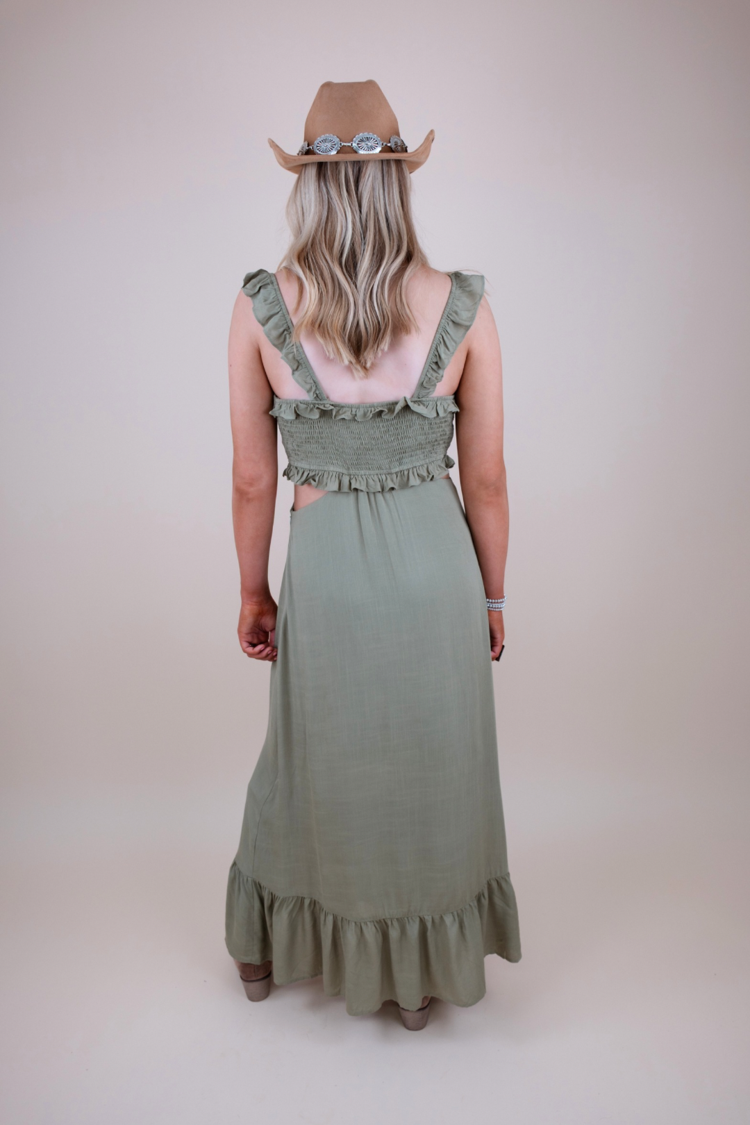 Sagewood Ruffle Maxi Dress