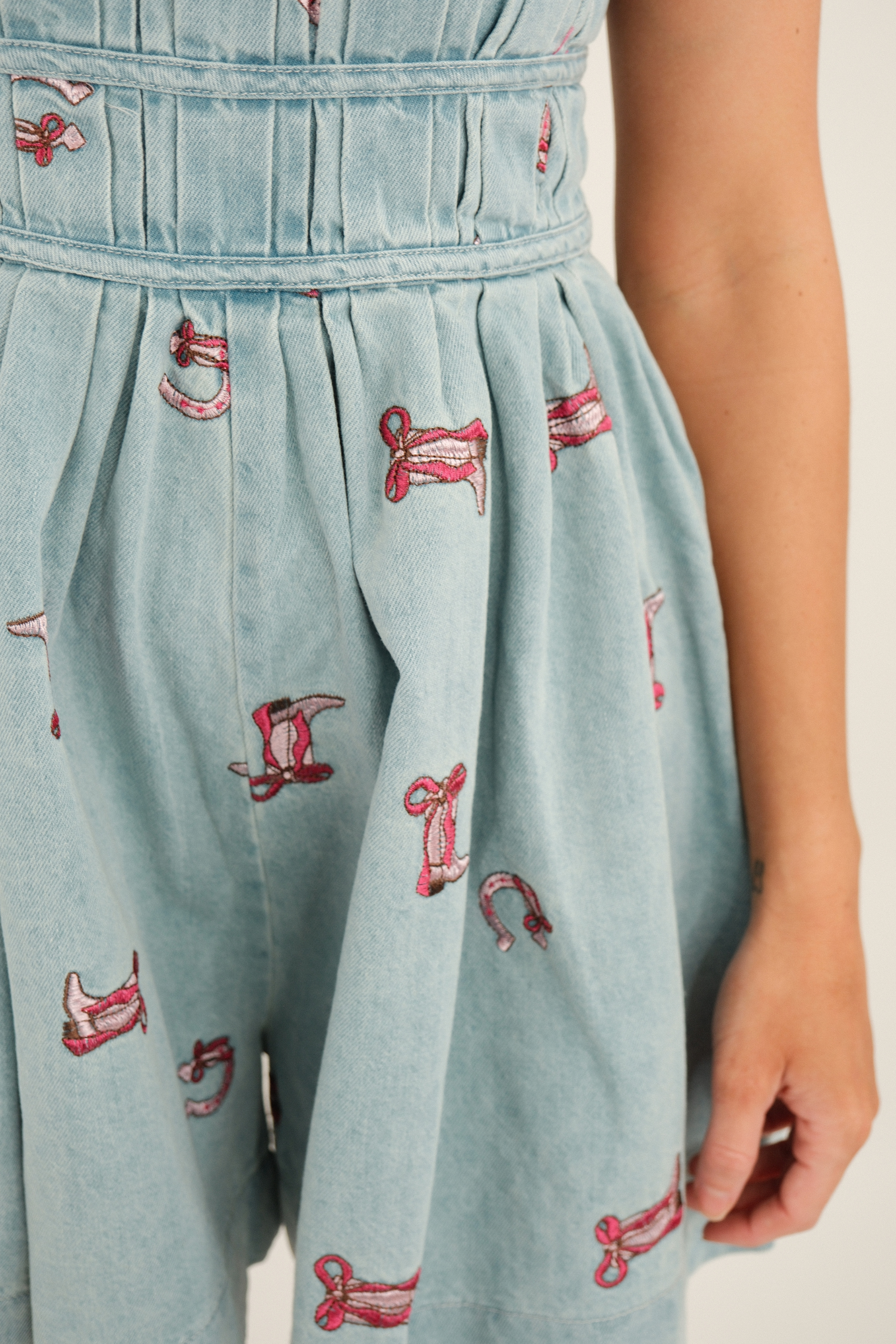 Boot Scootin’ Denim Romper