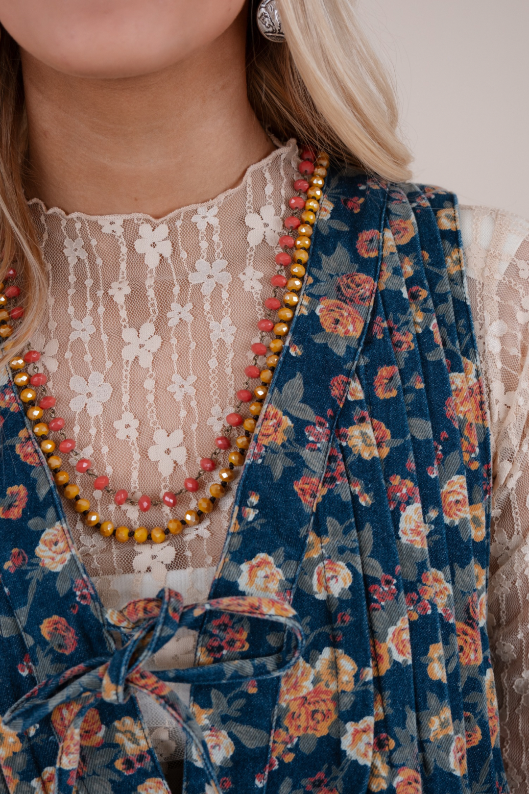 Starlight Strand Necklace - Mustard
