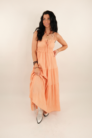 Sunset Sway Maxi Dress – Peach