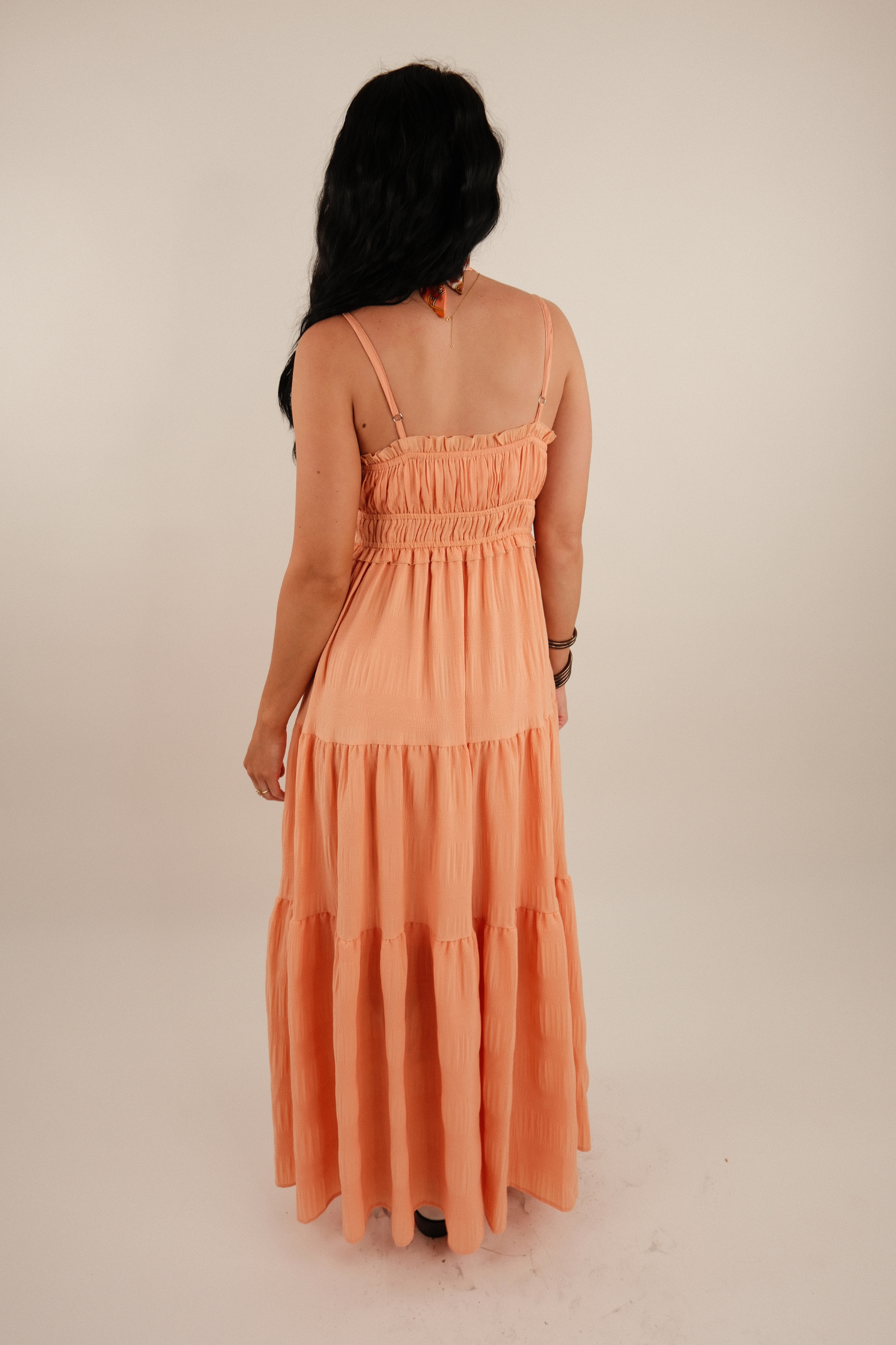 Sunset Sway Maxi Dress – Peach