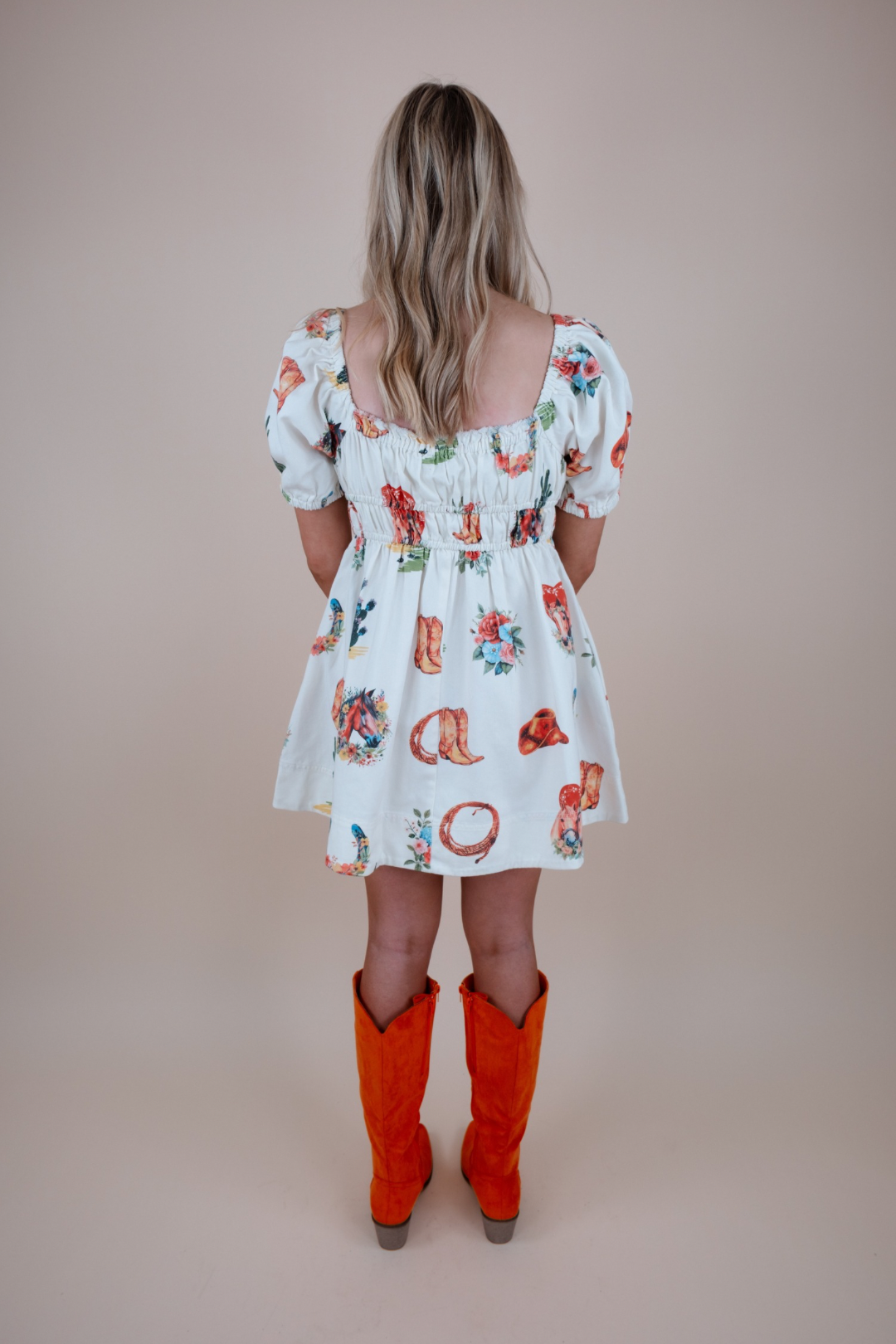 Orange Rodeo Dress Rodeo Romance Mini Dress – Cowgirl Society & Co