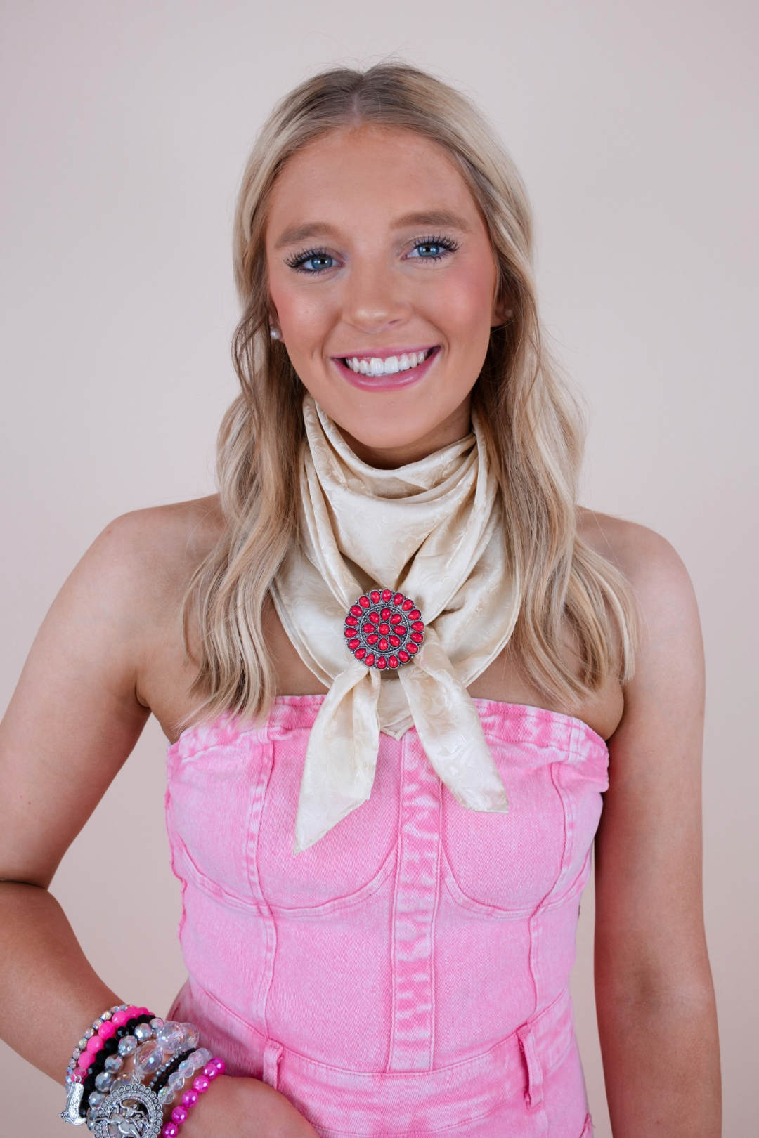 Pink Trails Denim Jumpsuit