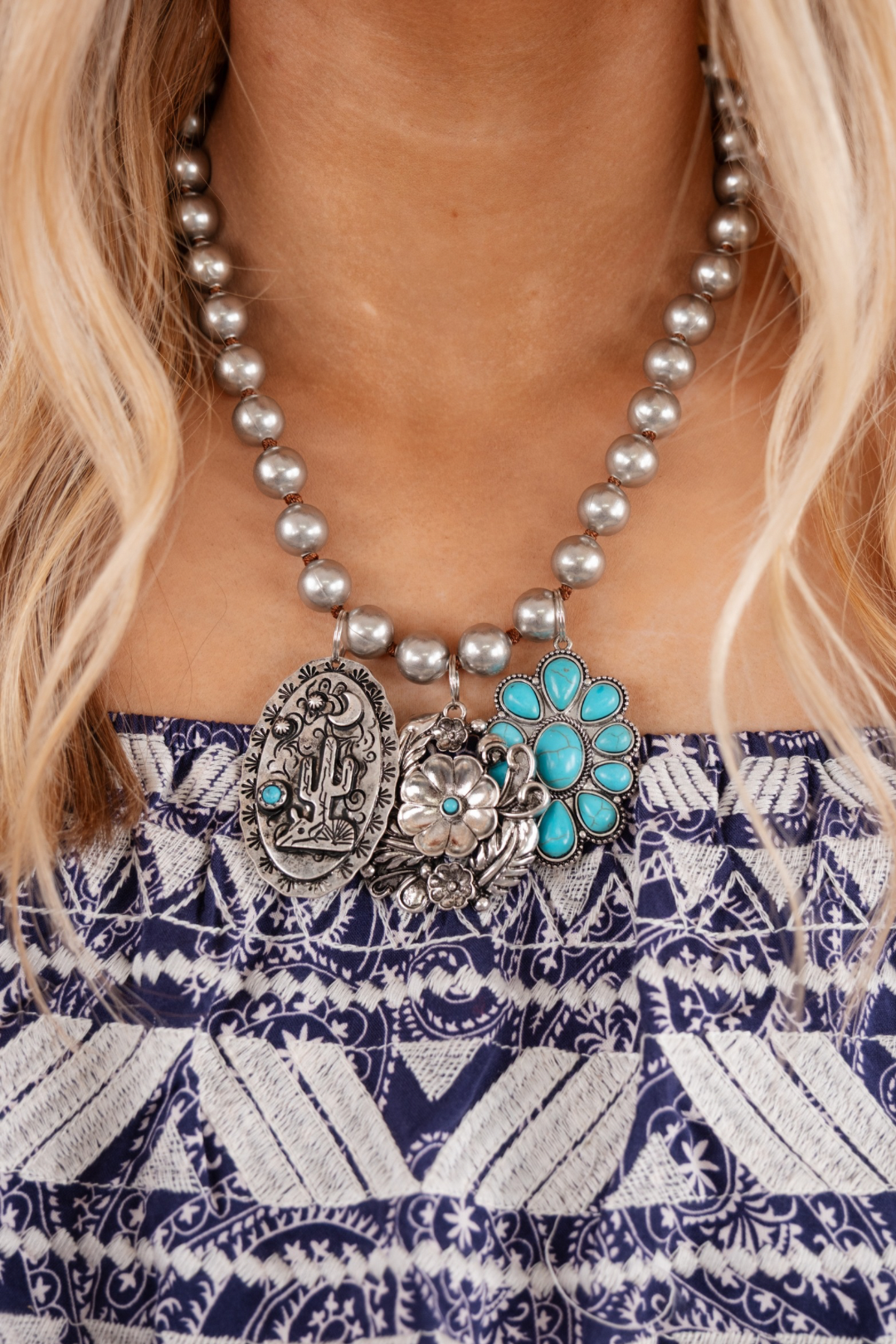 Desert Rose Beaded Necklace