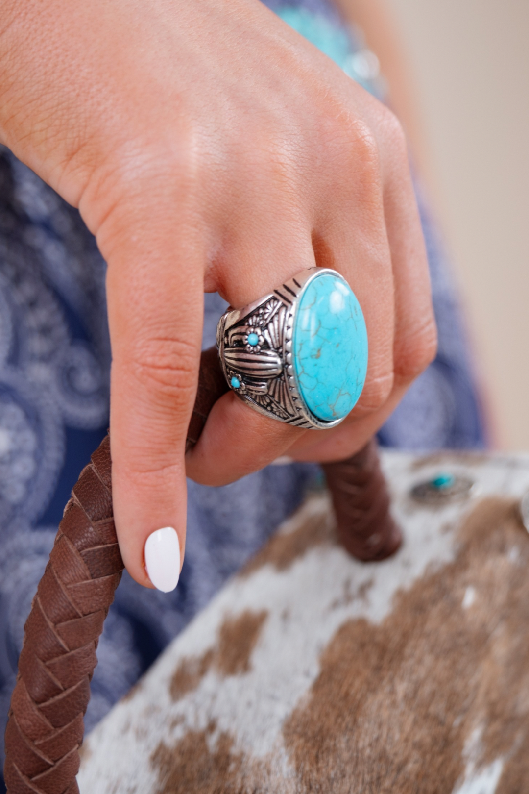 Western Oasis Oval Ring