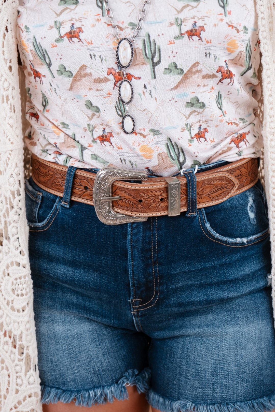 Silver Sage Western Belt