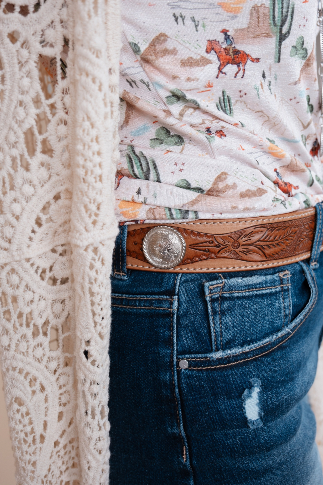 Silver Sage Western Belt