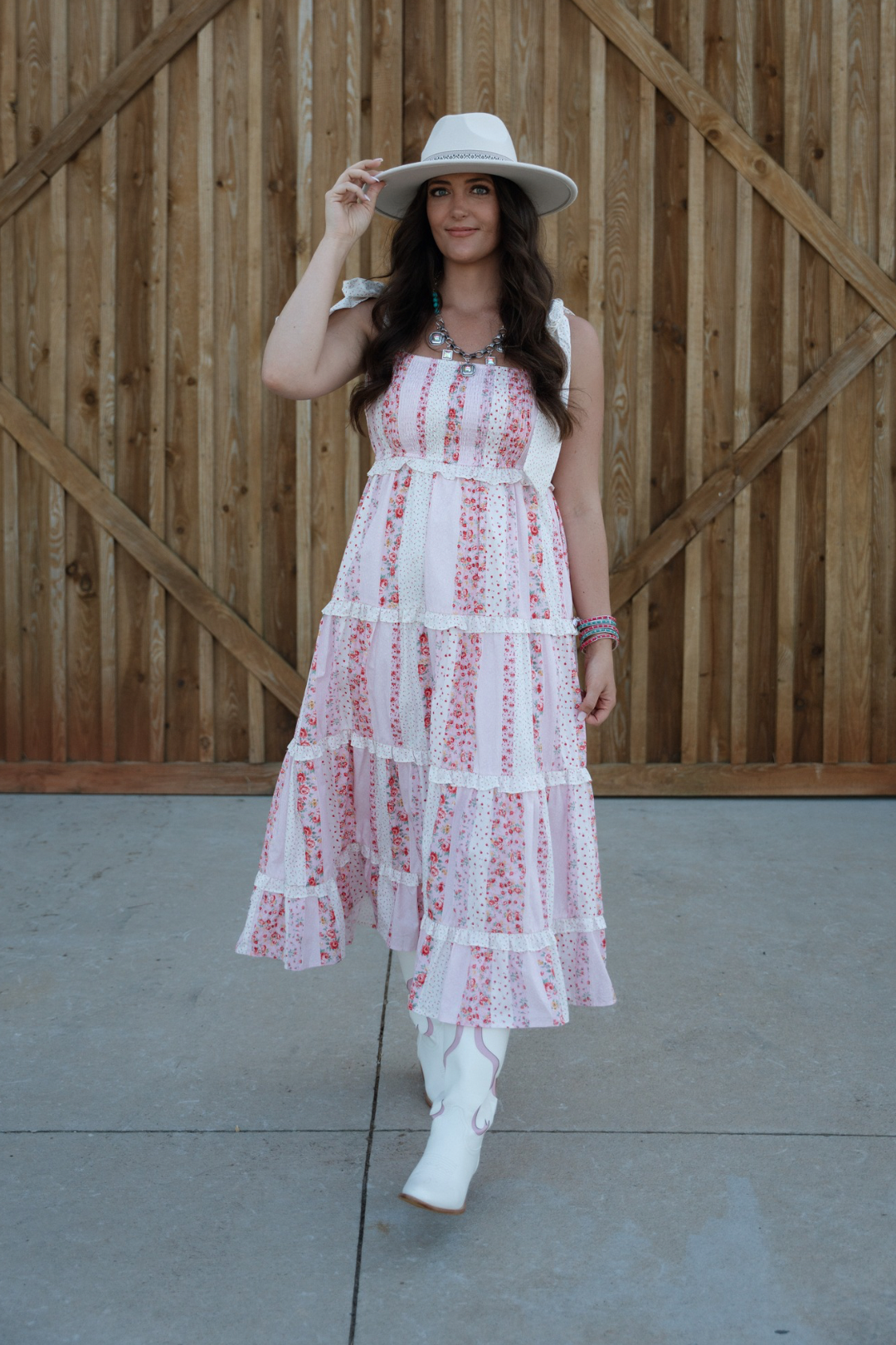 Rosewood Patchwork Maxi Dress