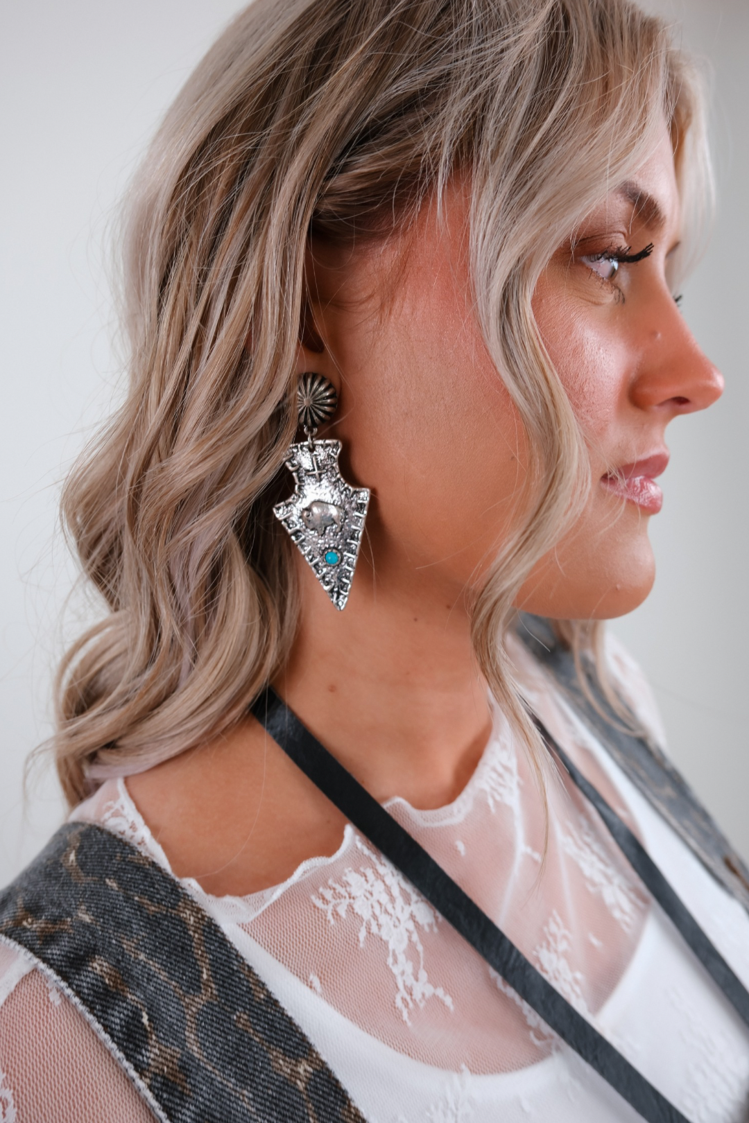 Arrowhead Spirit Turquoise Earrings