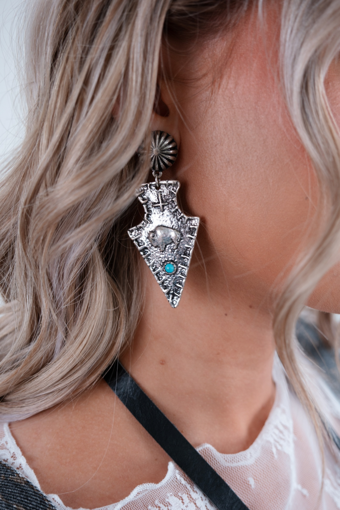 Arrowhead Spirit Turquoise Earrings