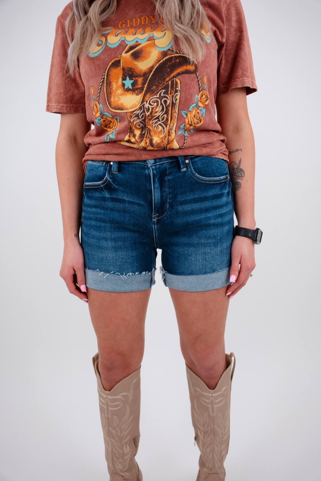 Midnight Mesa Denim Shorts