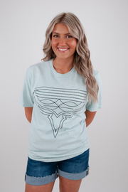 Boot Stitch Graphic T - Mint