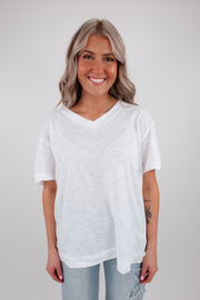 The Essential V-Neck Tee - White