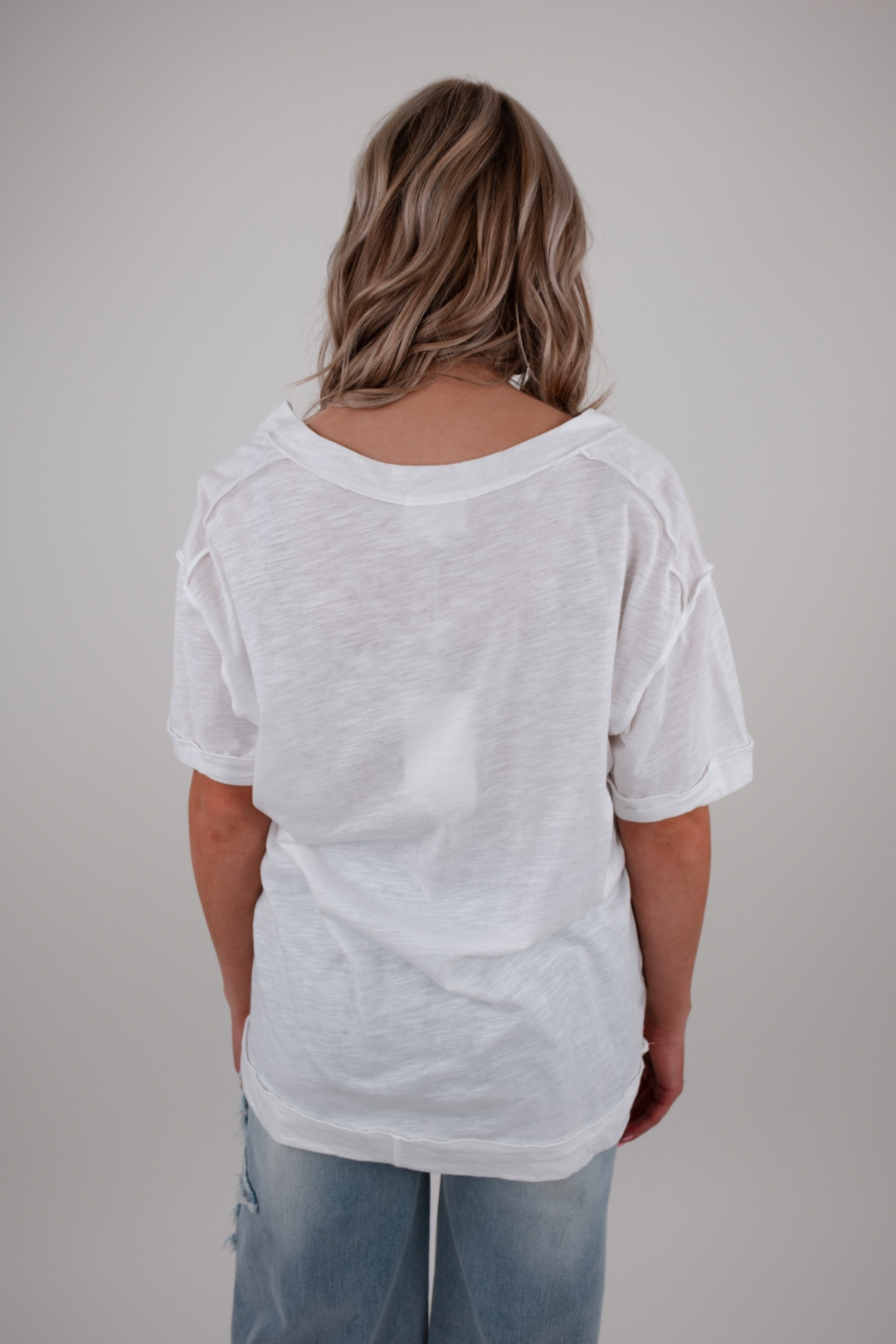 The Essential V-Neck Tee - White