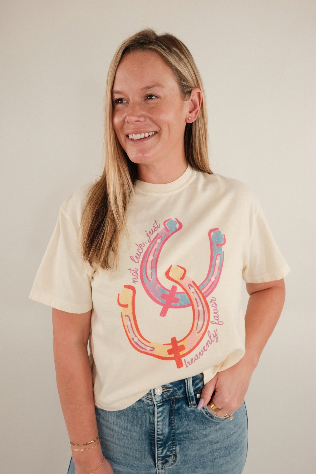 No Luck Just Heavenly Favor Graphic Tee