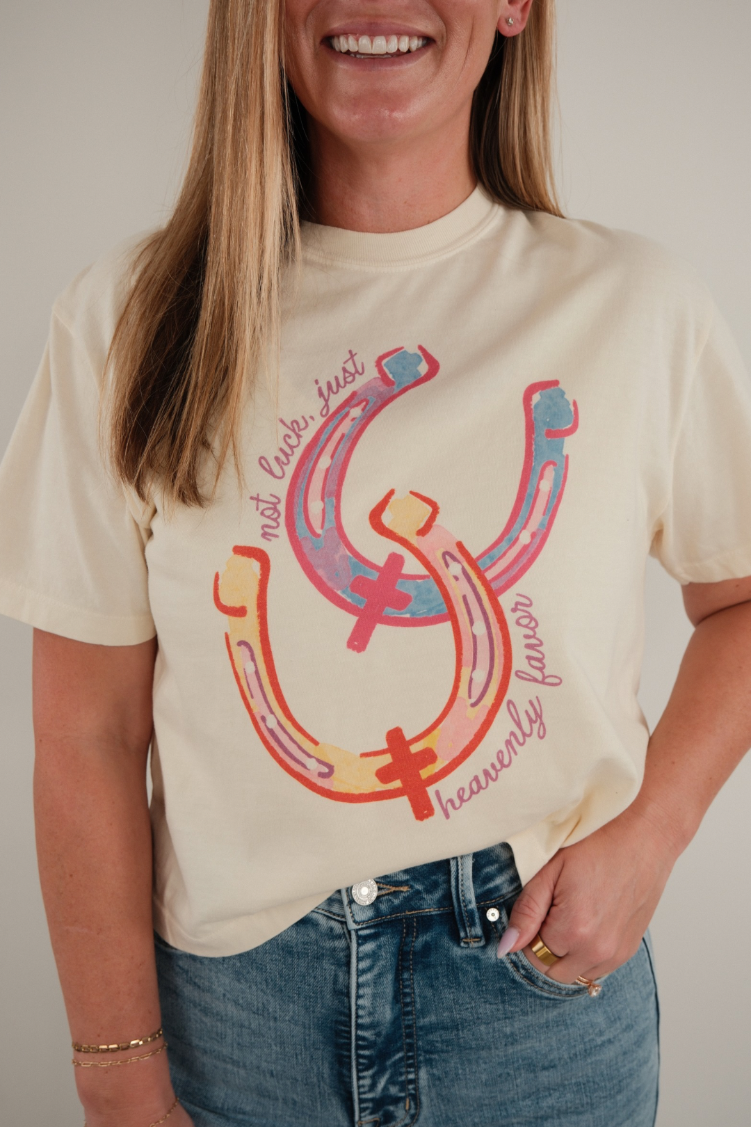No Luck Just Heavenly Favor Graphic Tee