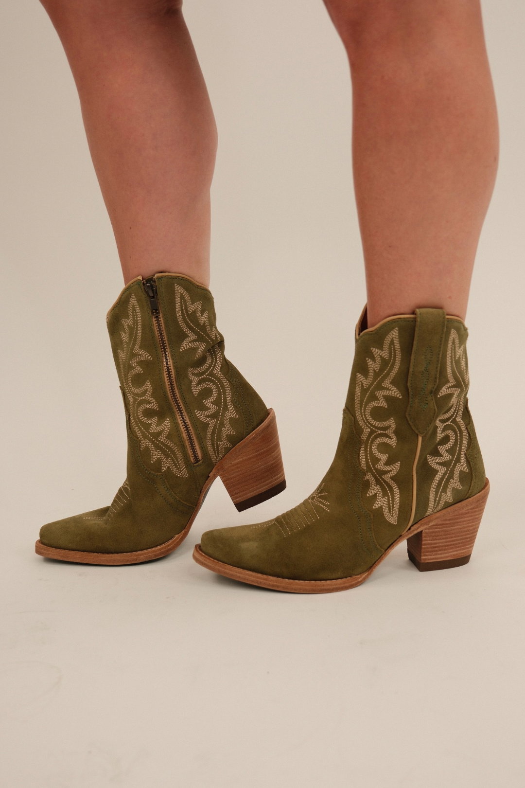 Brooke Olive Western Boot