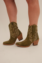 Brooke Olive Western Boot