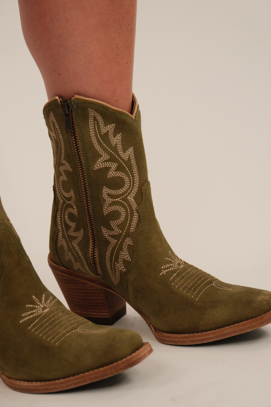 Brooke Olive Western Boot
