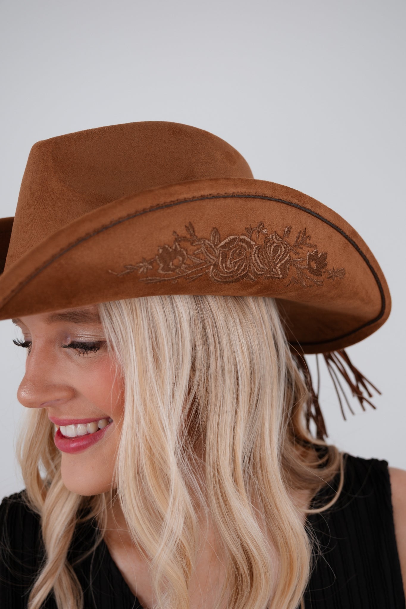 Wild Rose Suede Cowgirl Hat