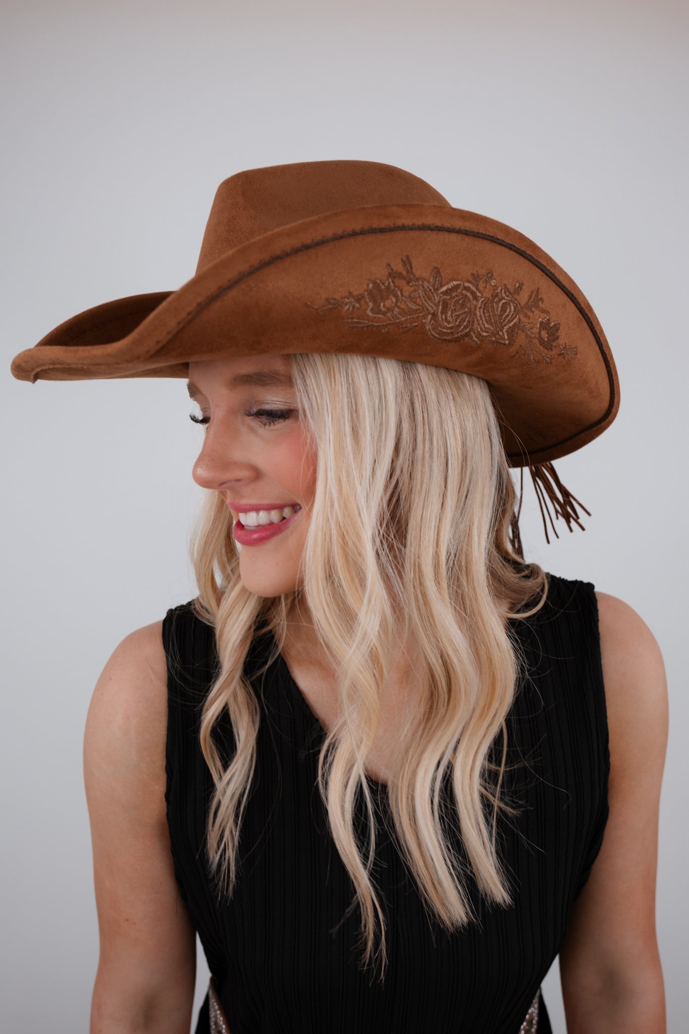 Wild Rose Suede Cowgirl Hat