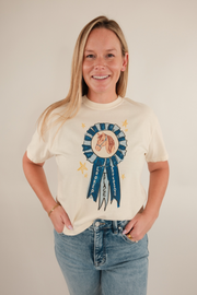 Blue Ribbon Crop Tee