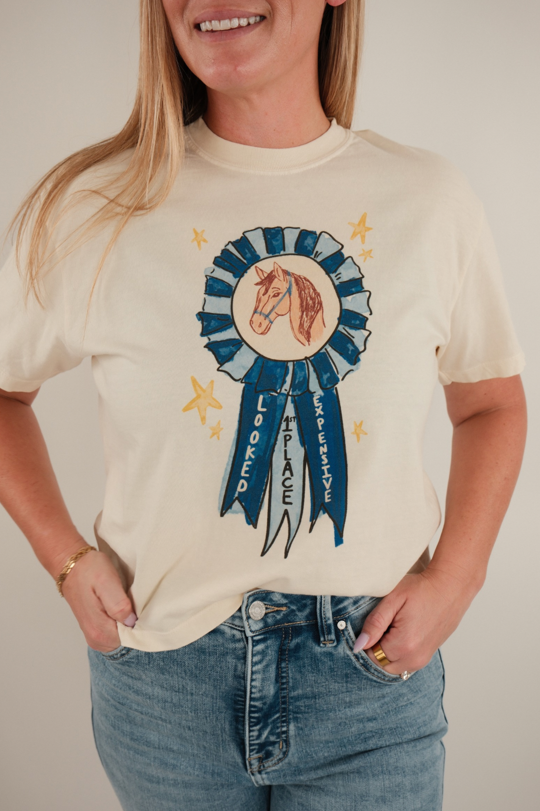 Blue Ribbon Crop Tee