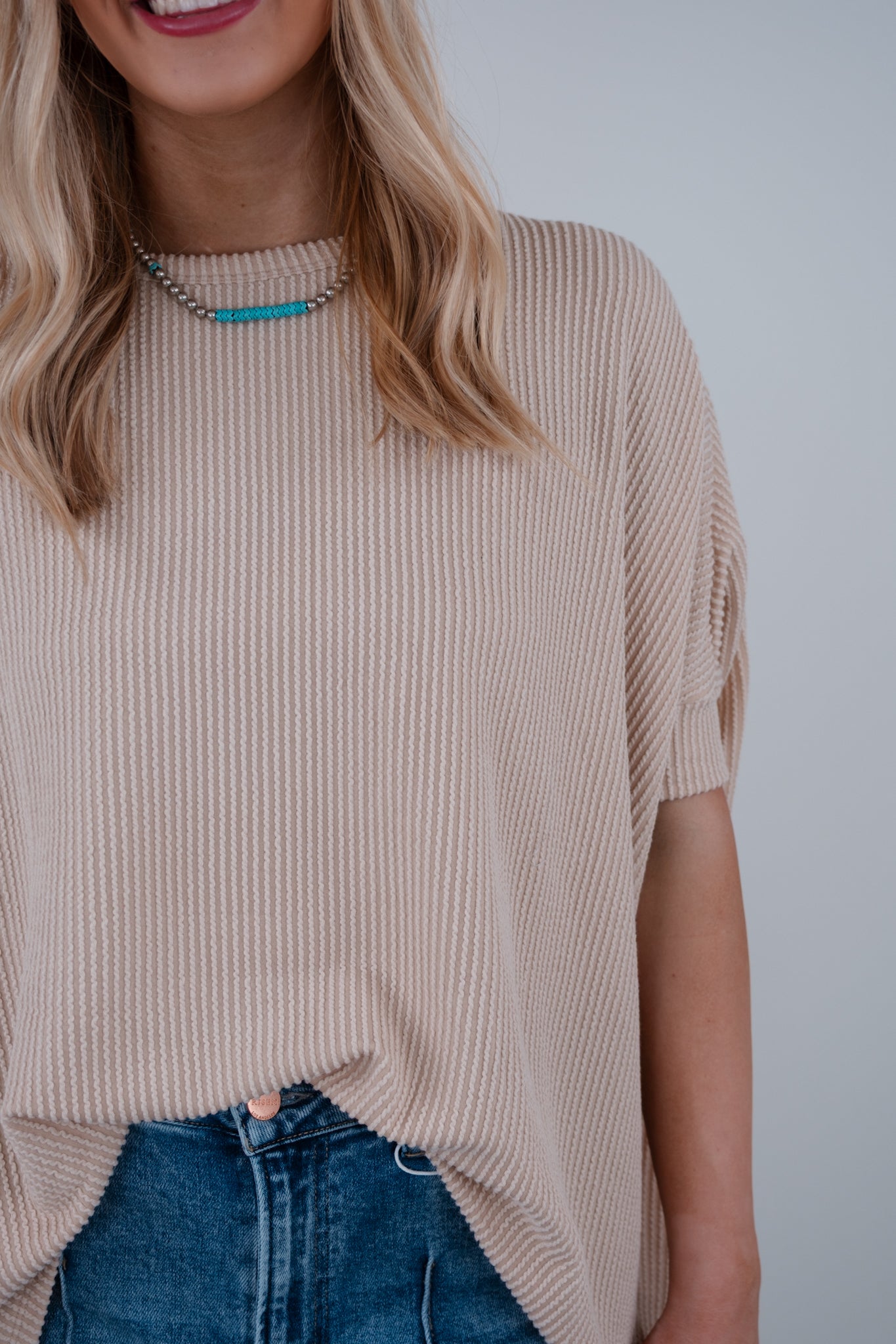 Tumbleweed Ribbed Dolman Top - Taupe