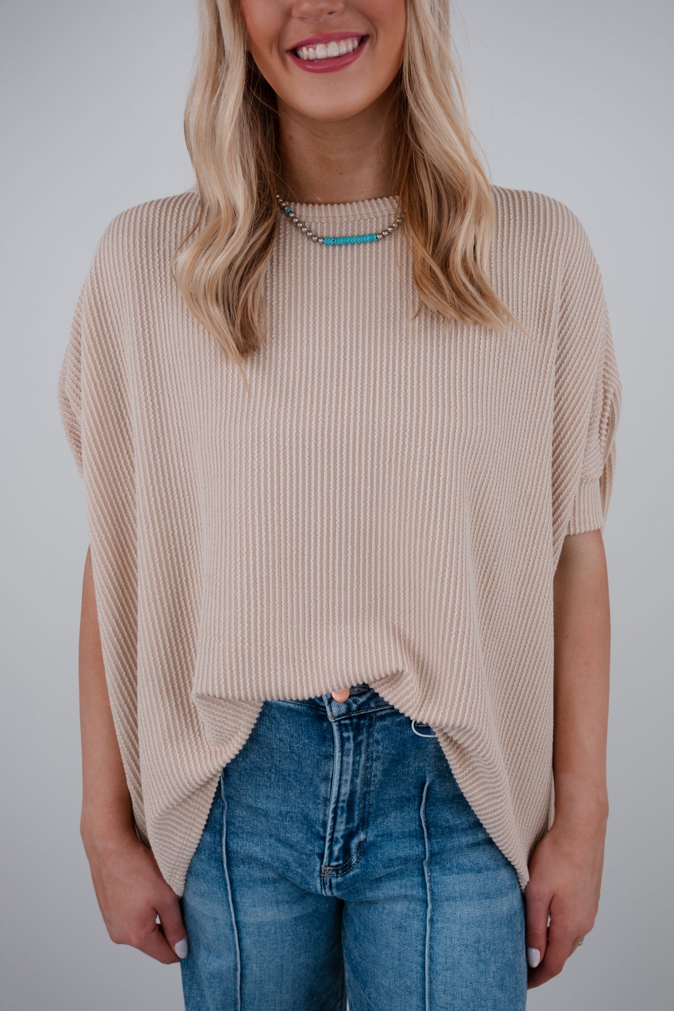 Tumbleweed Ribbed Dolman Top - Taupe