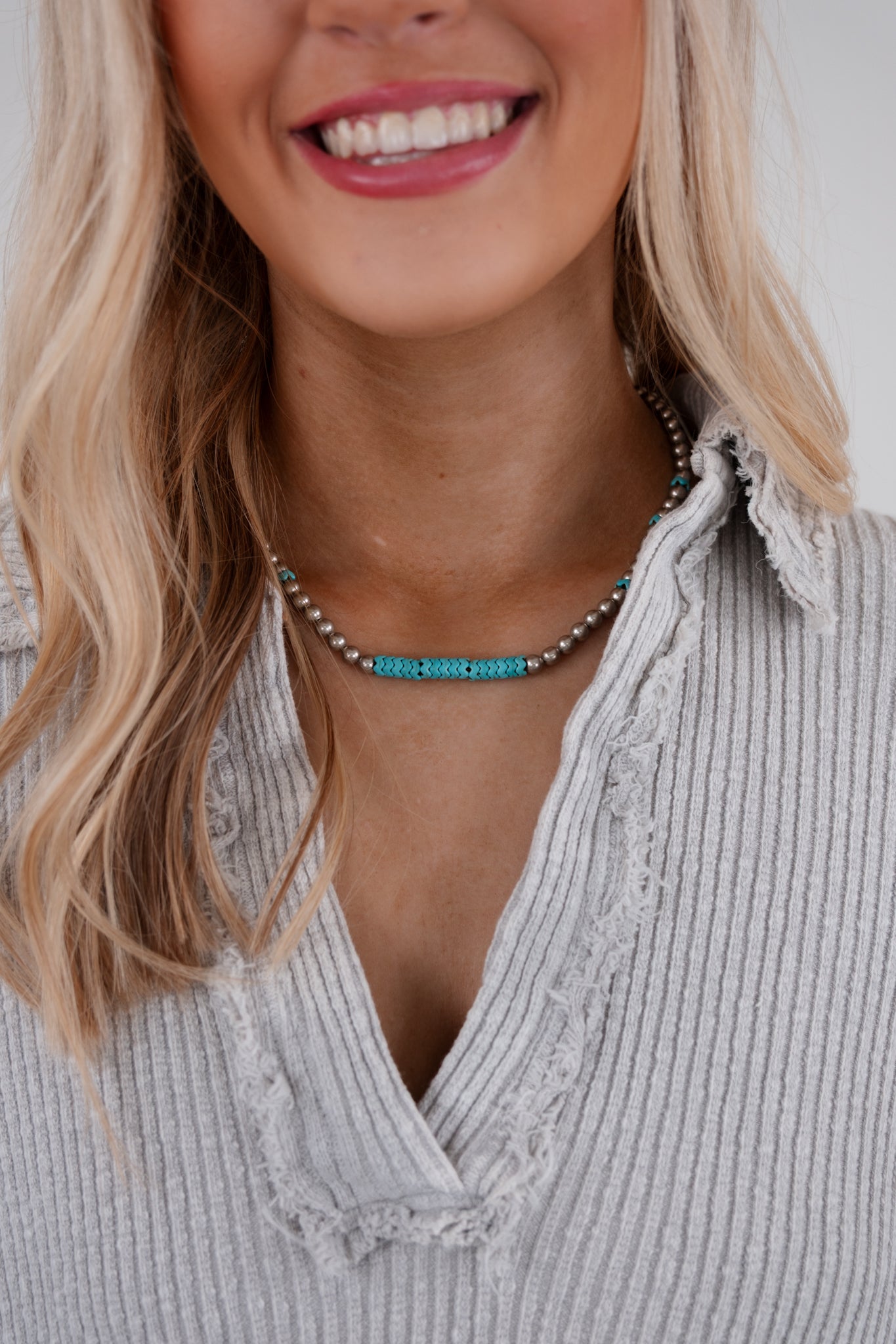 Silver & Turquoise Pop Necklace
