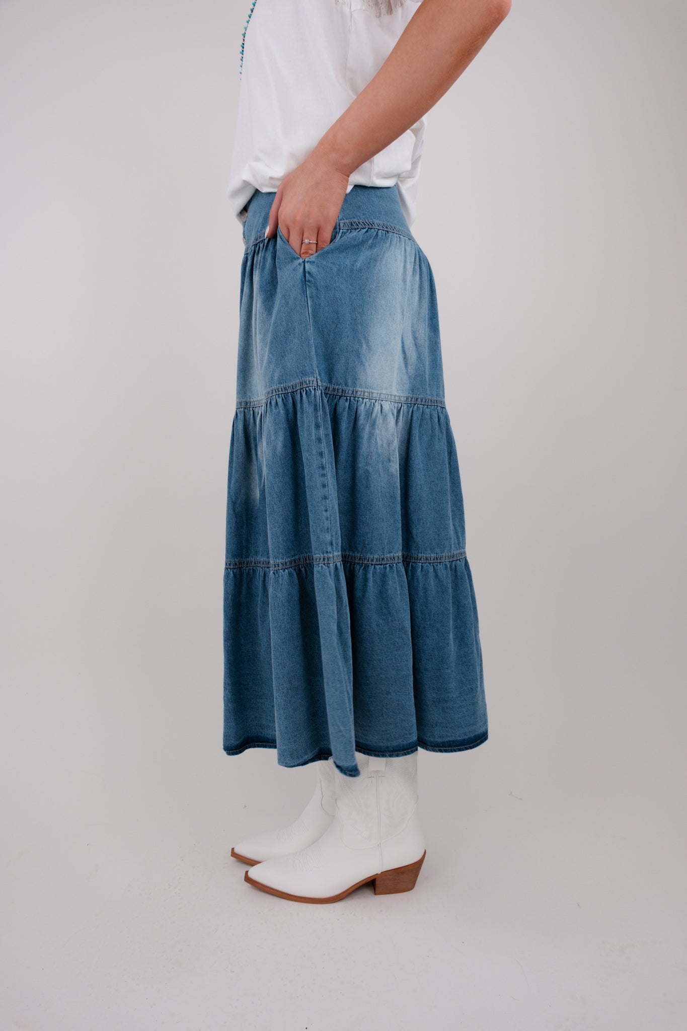 Denim Dream Midi Skirt