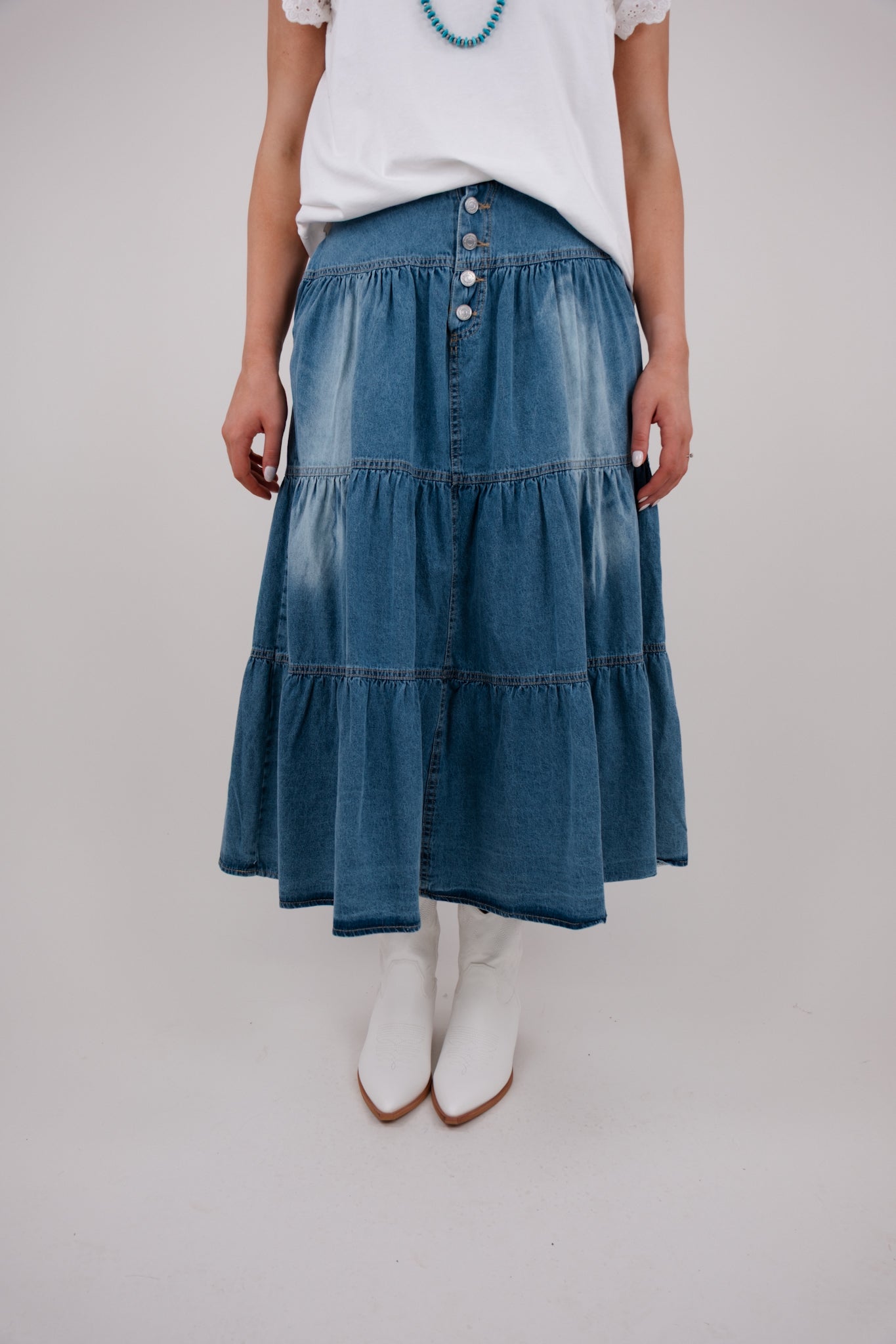 Denim Dream Midi Skirt