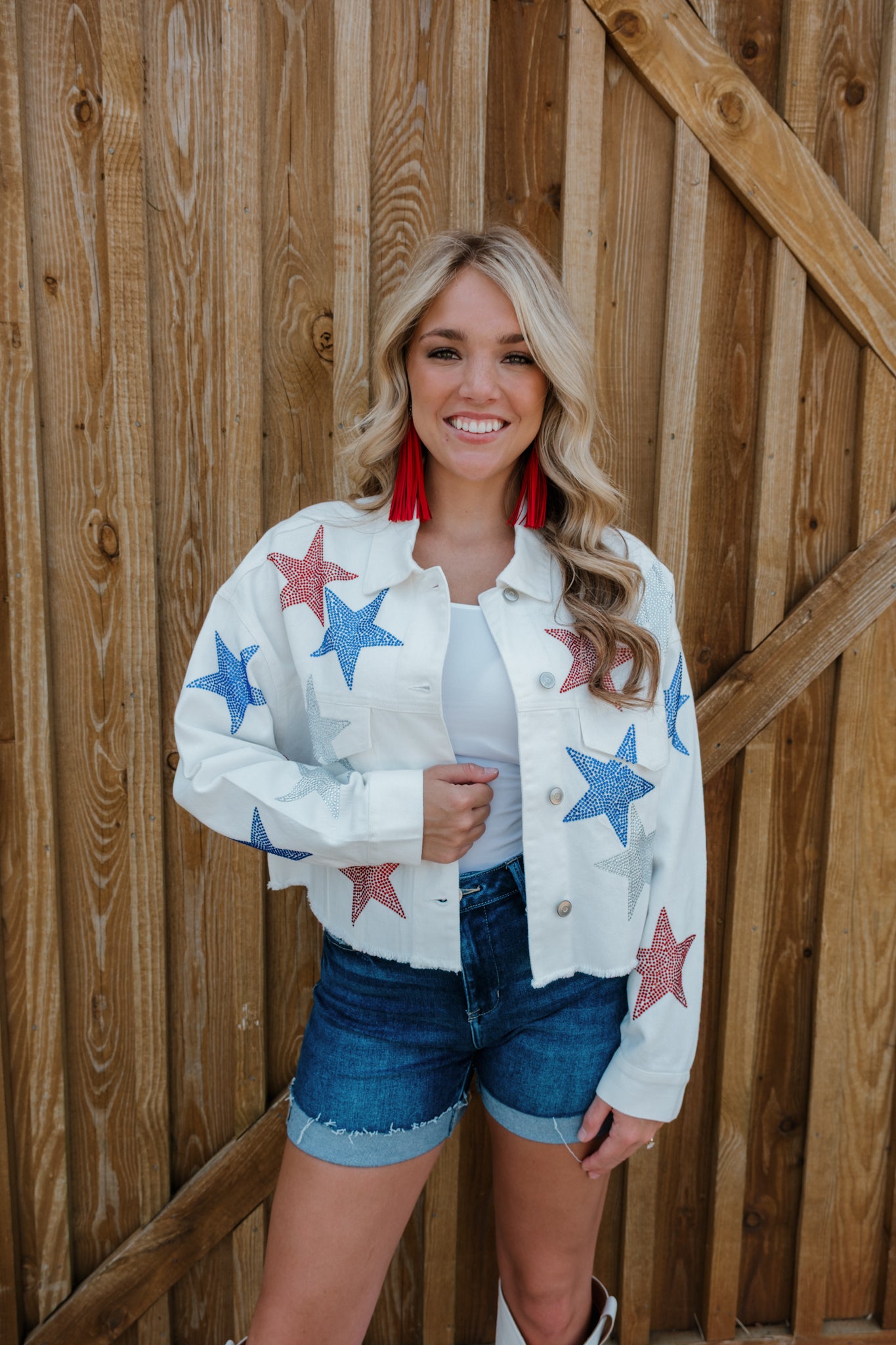 Firecracker Starburst Cropped Jacket