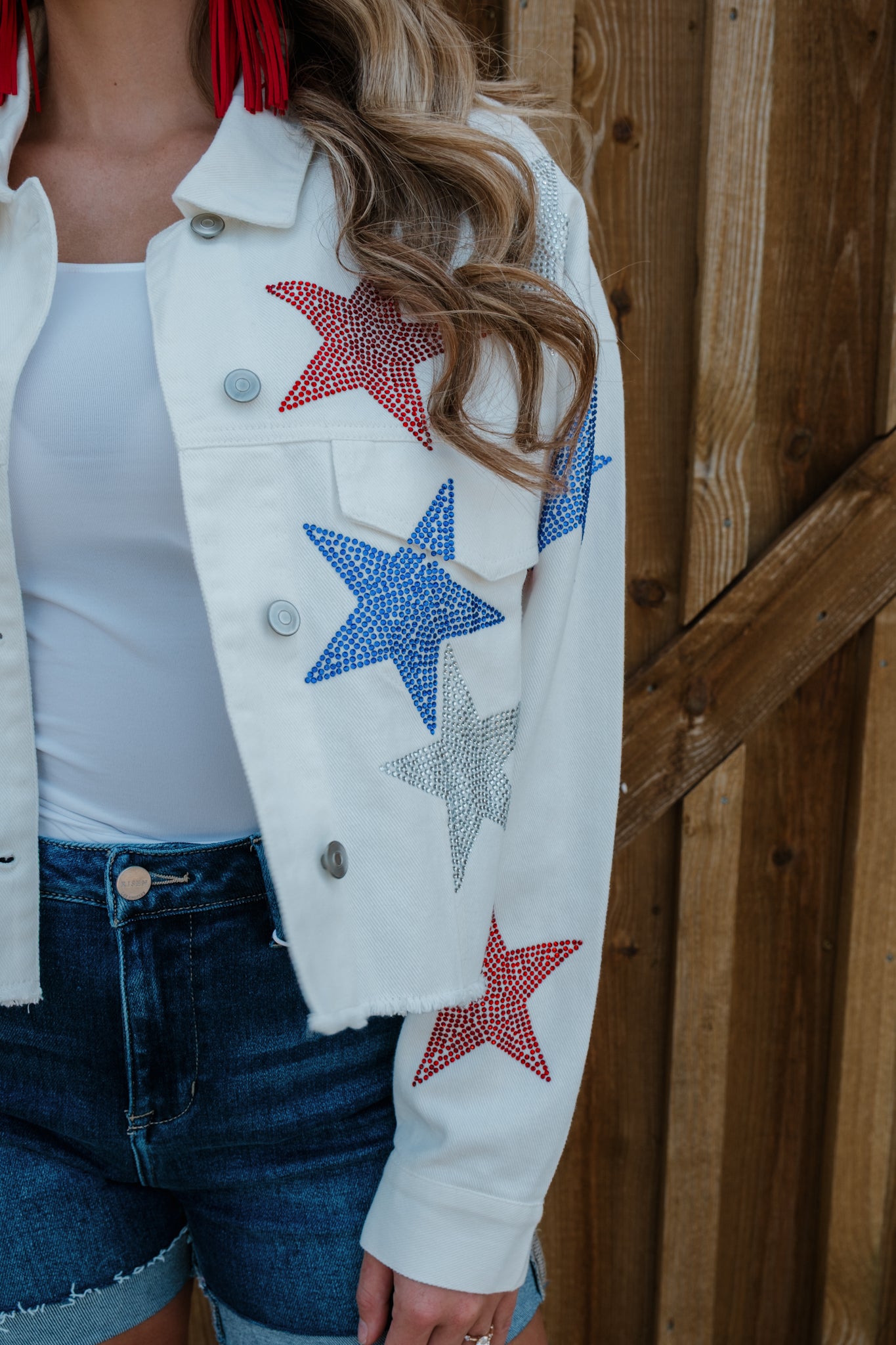 Firecracker Starburst Cropped Jacket