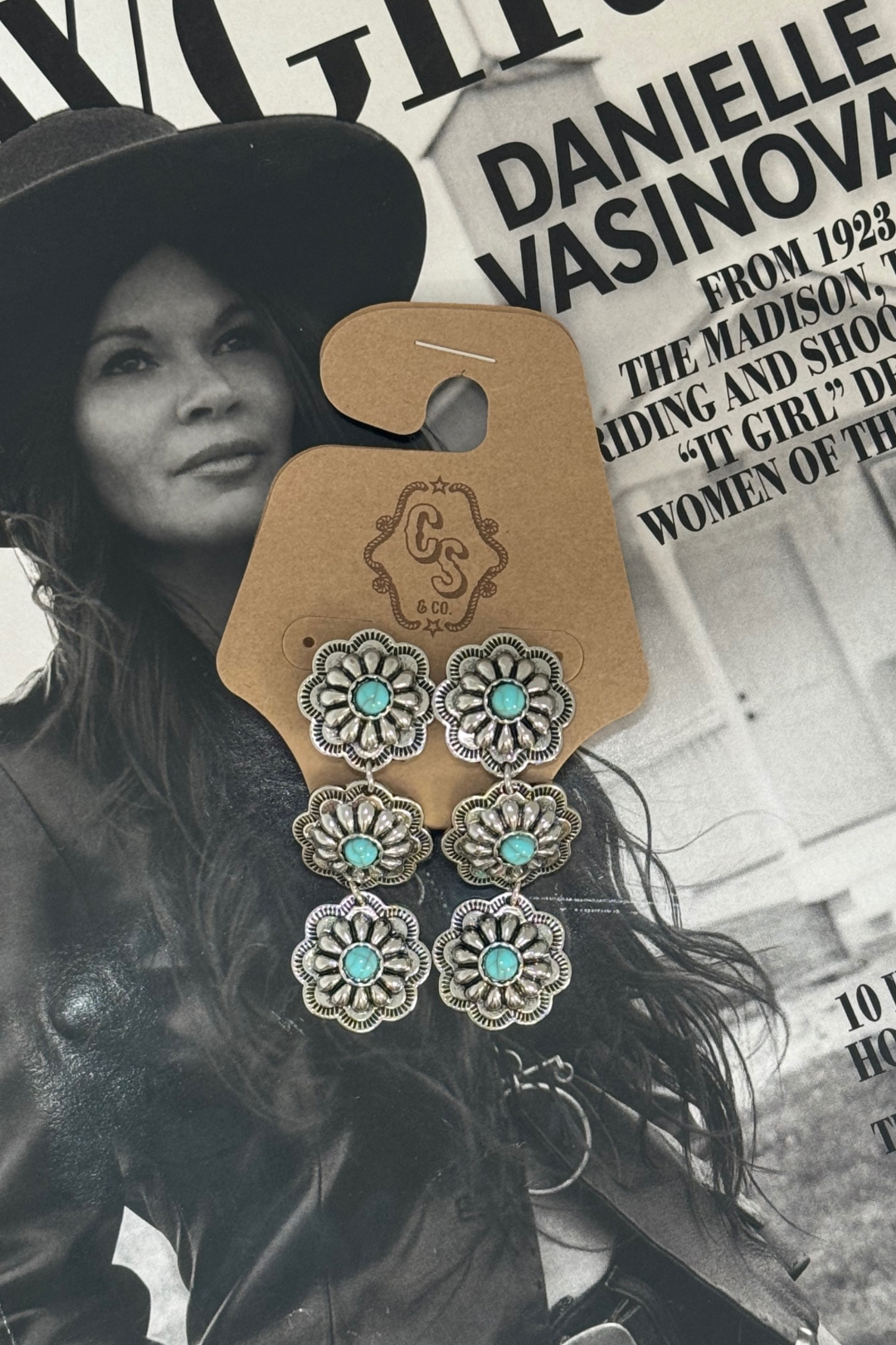 Turquoise Bloom Cascade Earrings