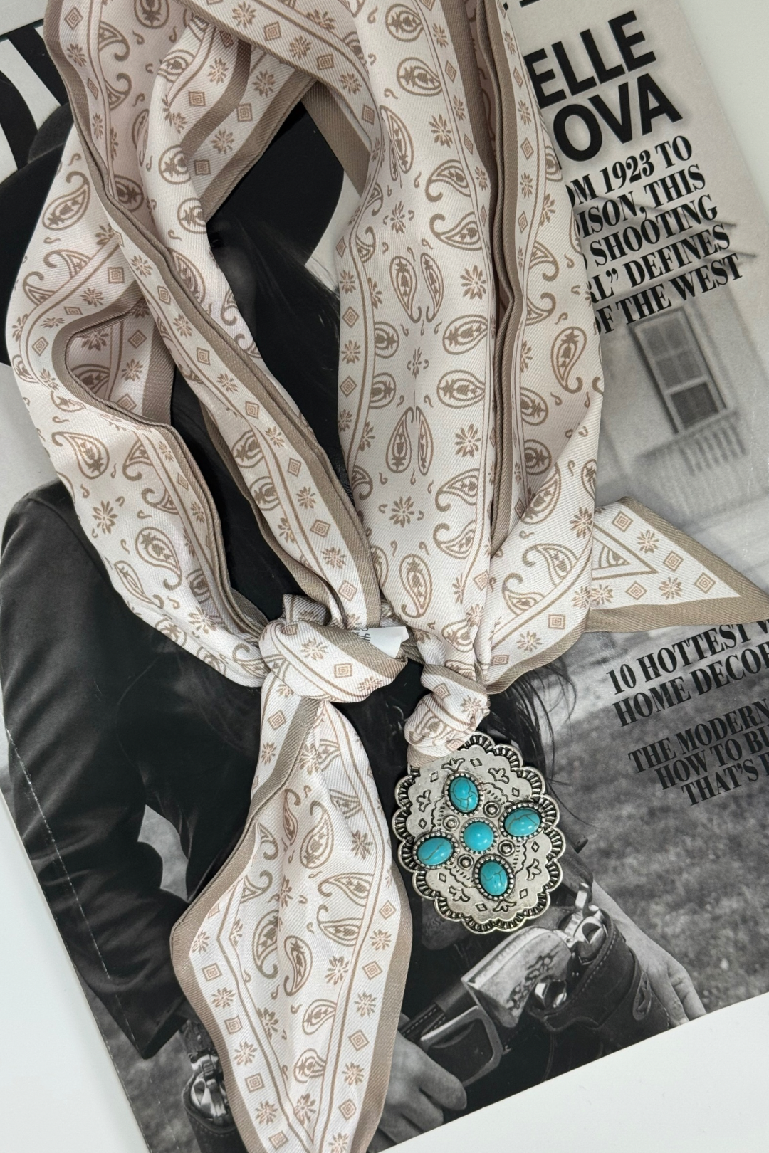 Western Whispers Silk Scarf Necklace