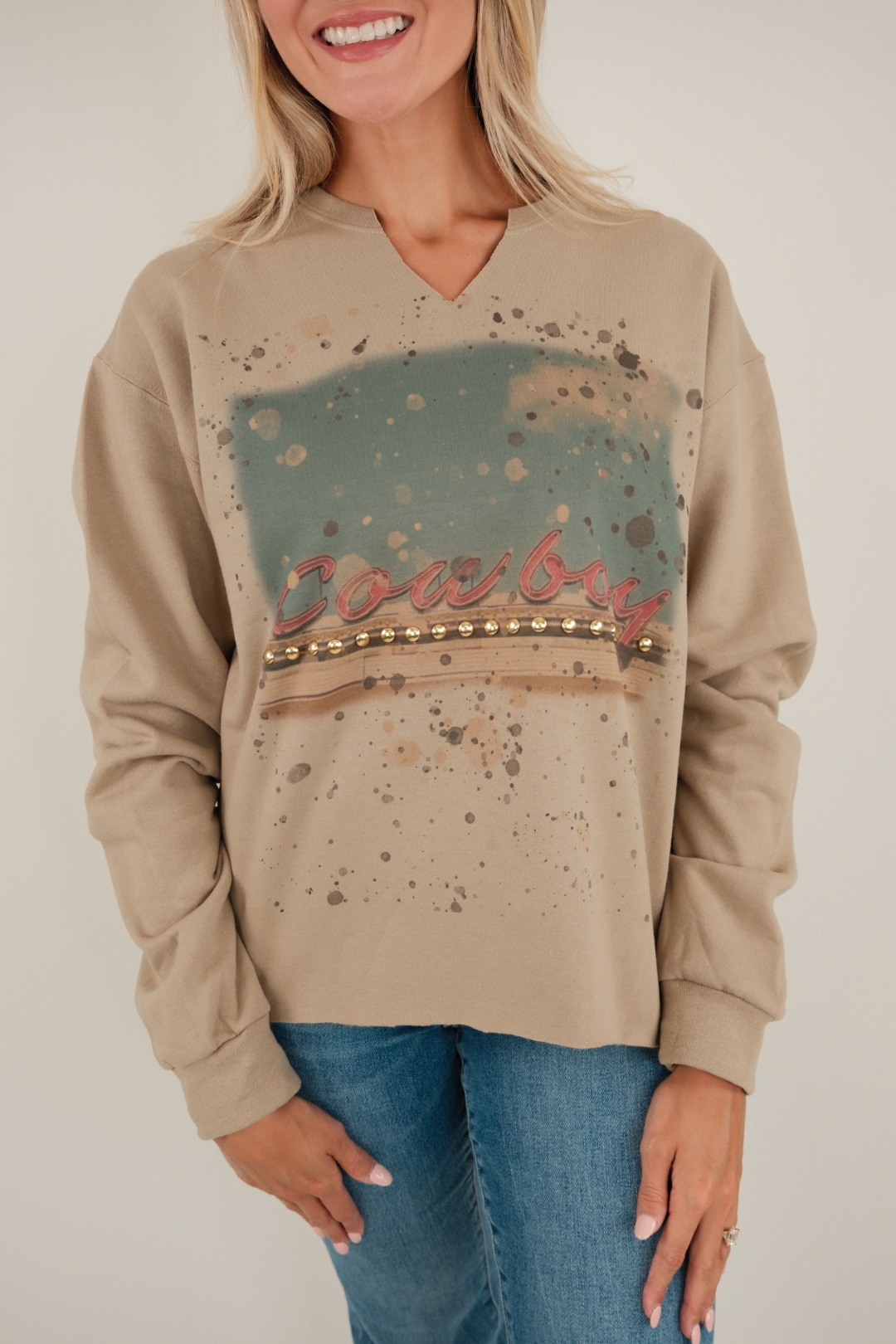 Cowboy Marquee Cropped Sweatshirt