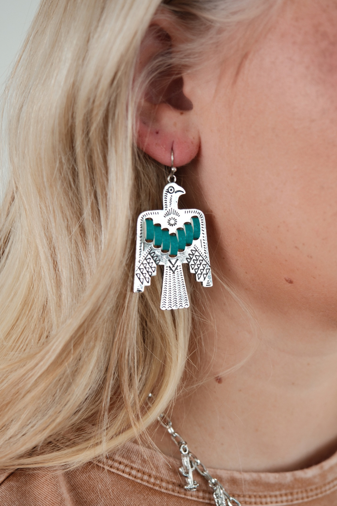 Western Spirit Thunderbird Earrings