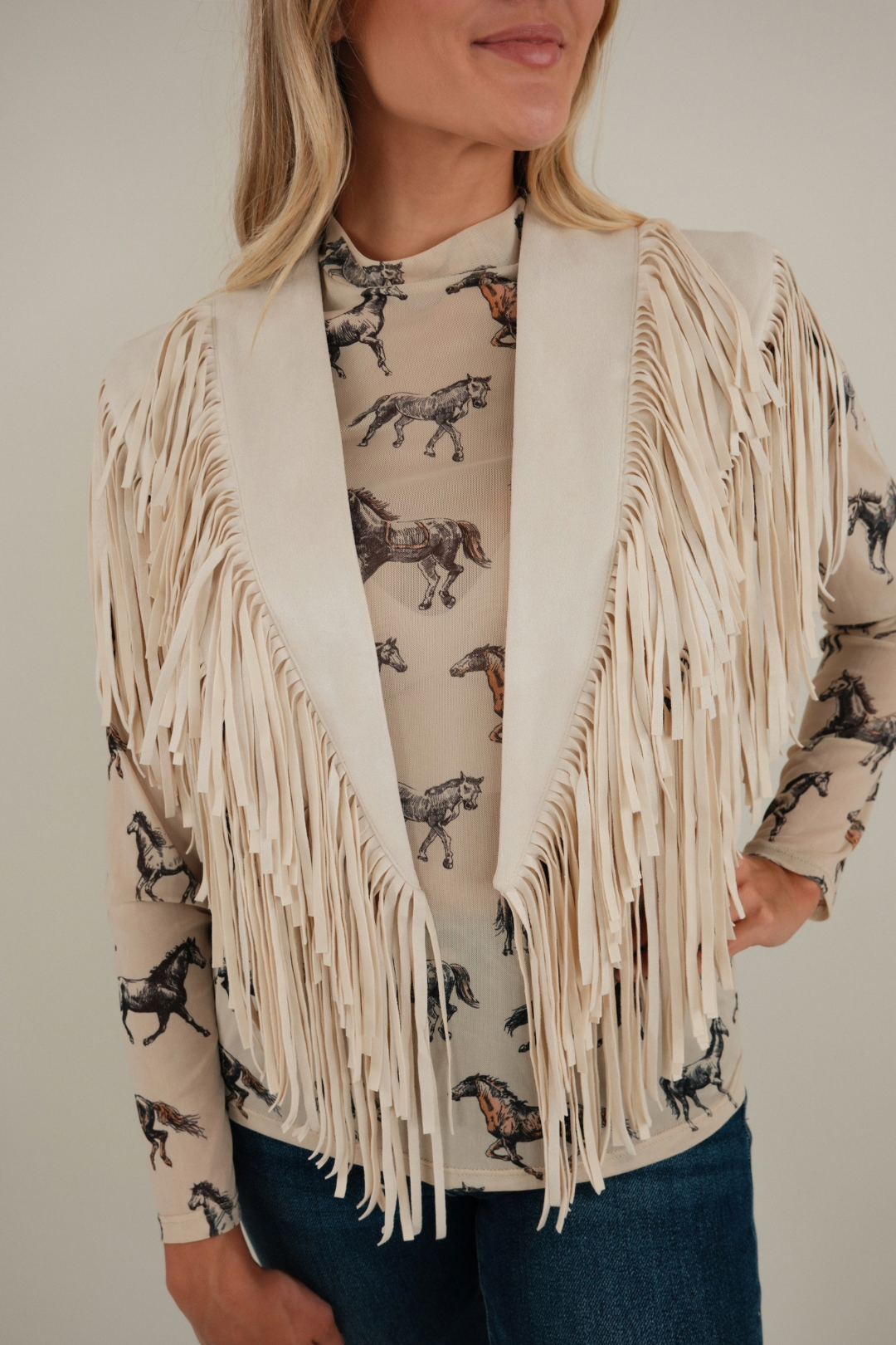 Sundance Fringe Collar - Cream