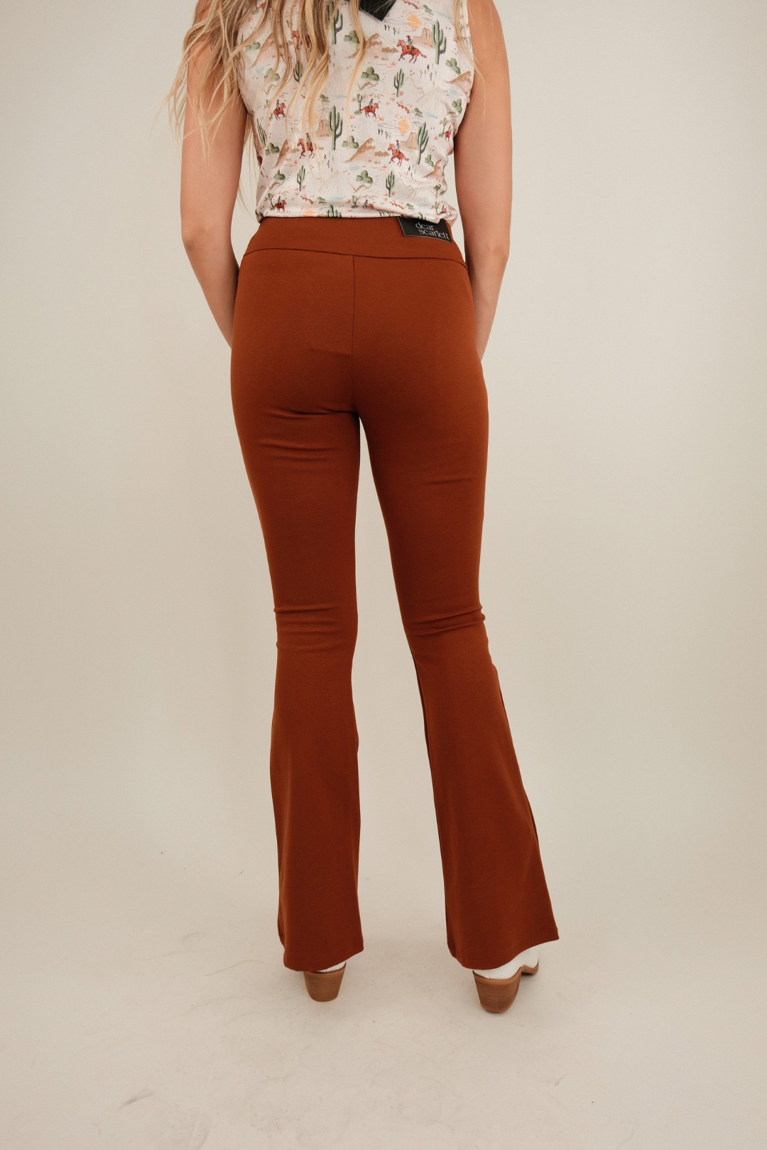 Classic Country Flare Pants - Rust