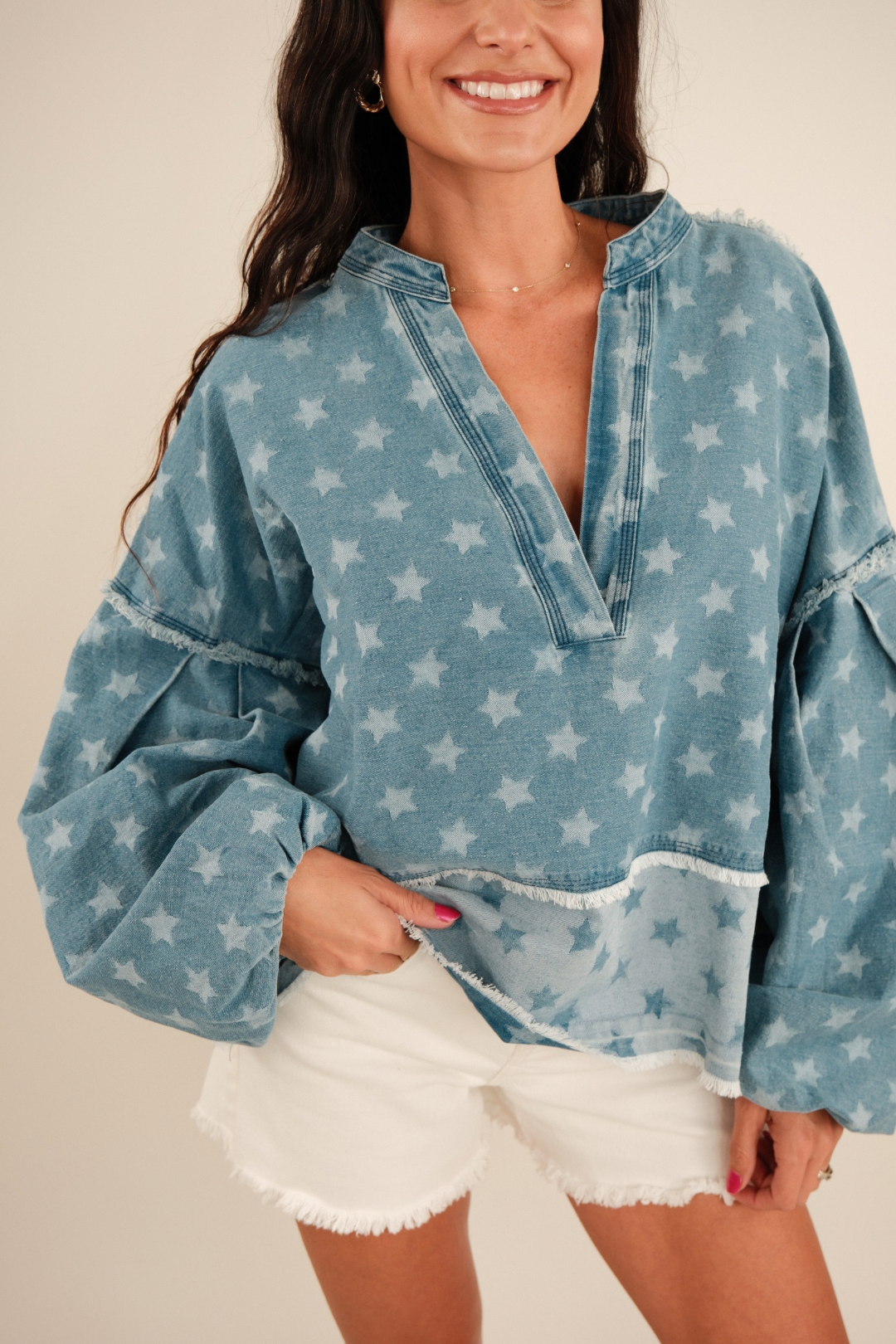 Shooting Star Denim Blouse