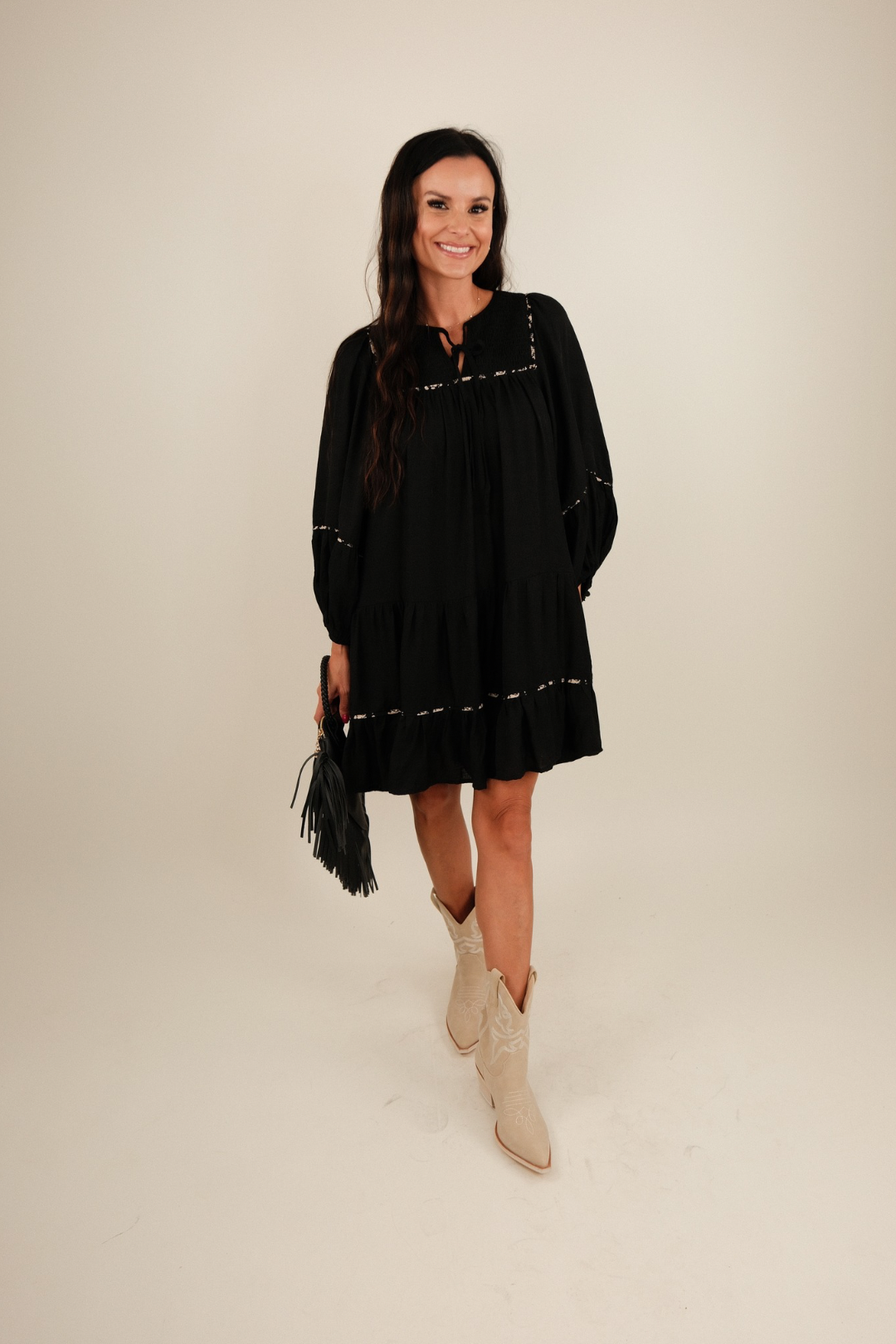 Midnight Rodeo Smocked Dress