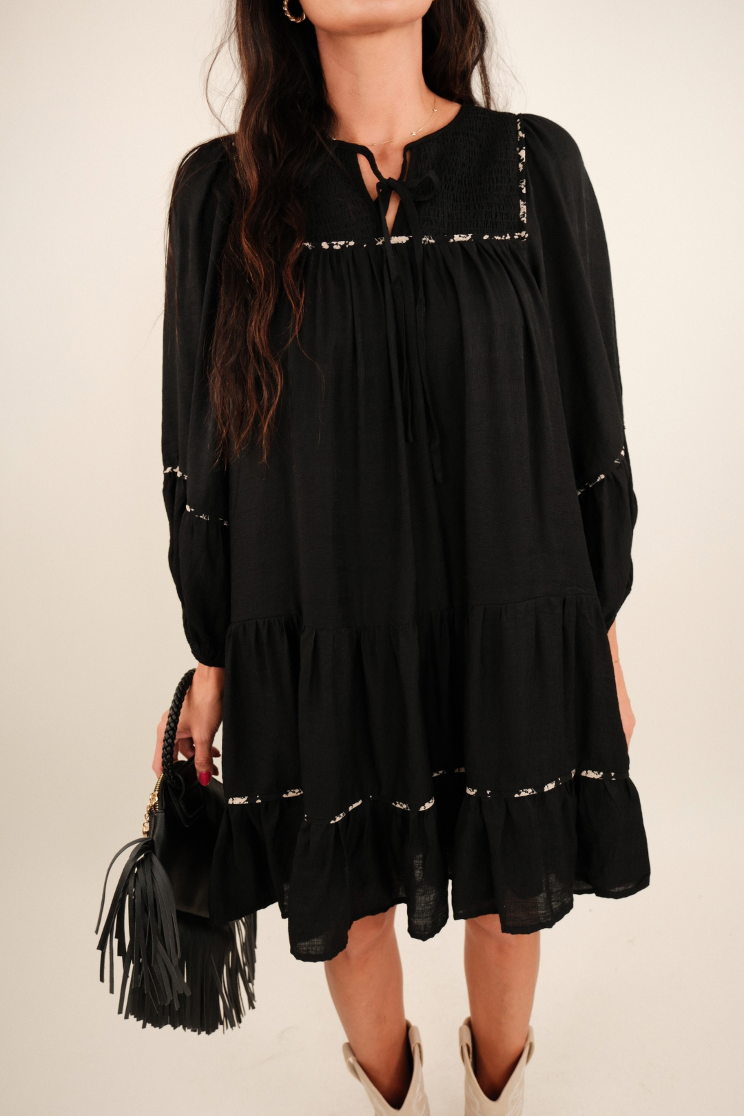 Midnight Rodeo Smocked Dress