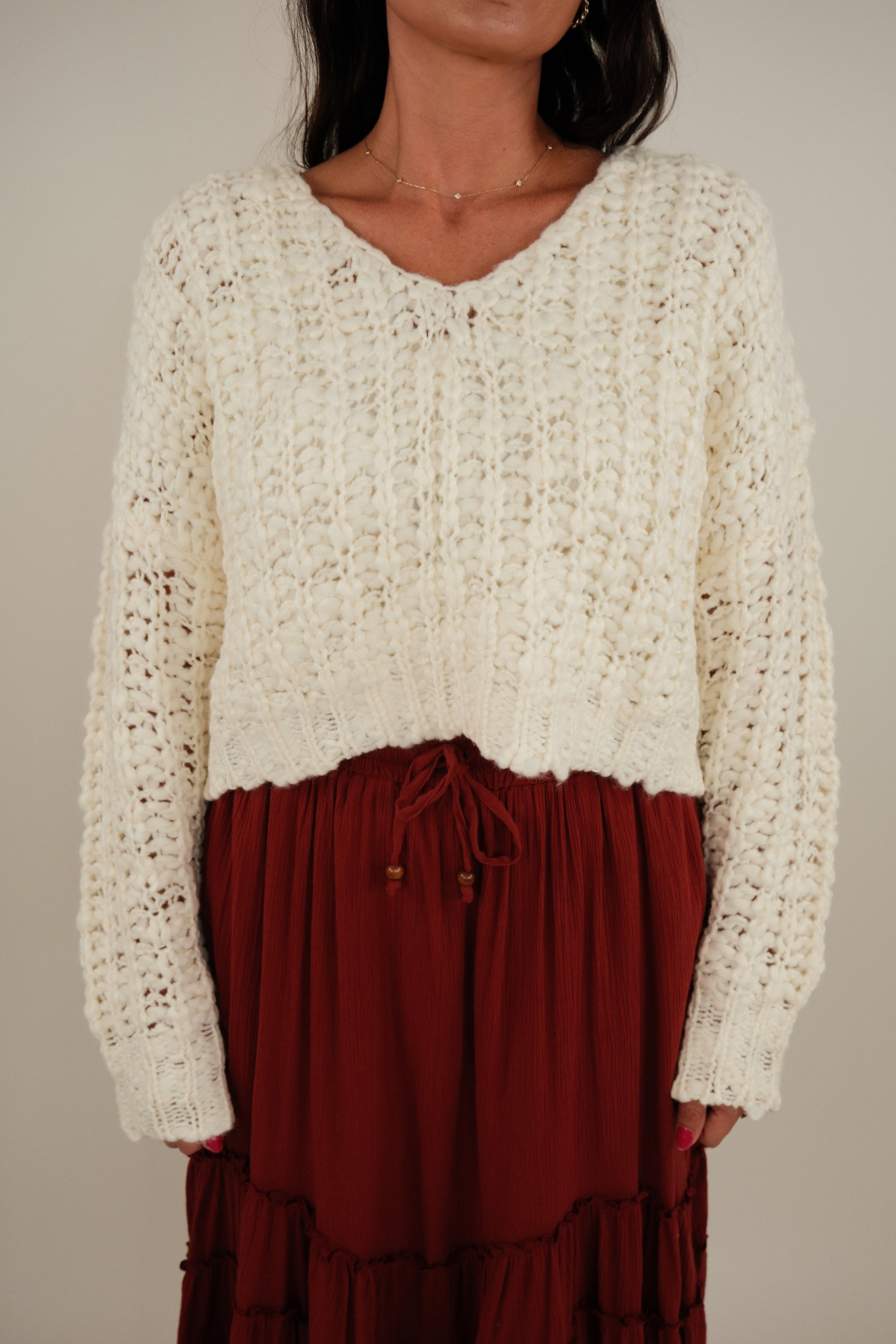 Saddlebrook Knit Cropped Sweater