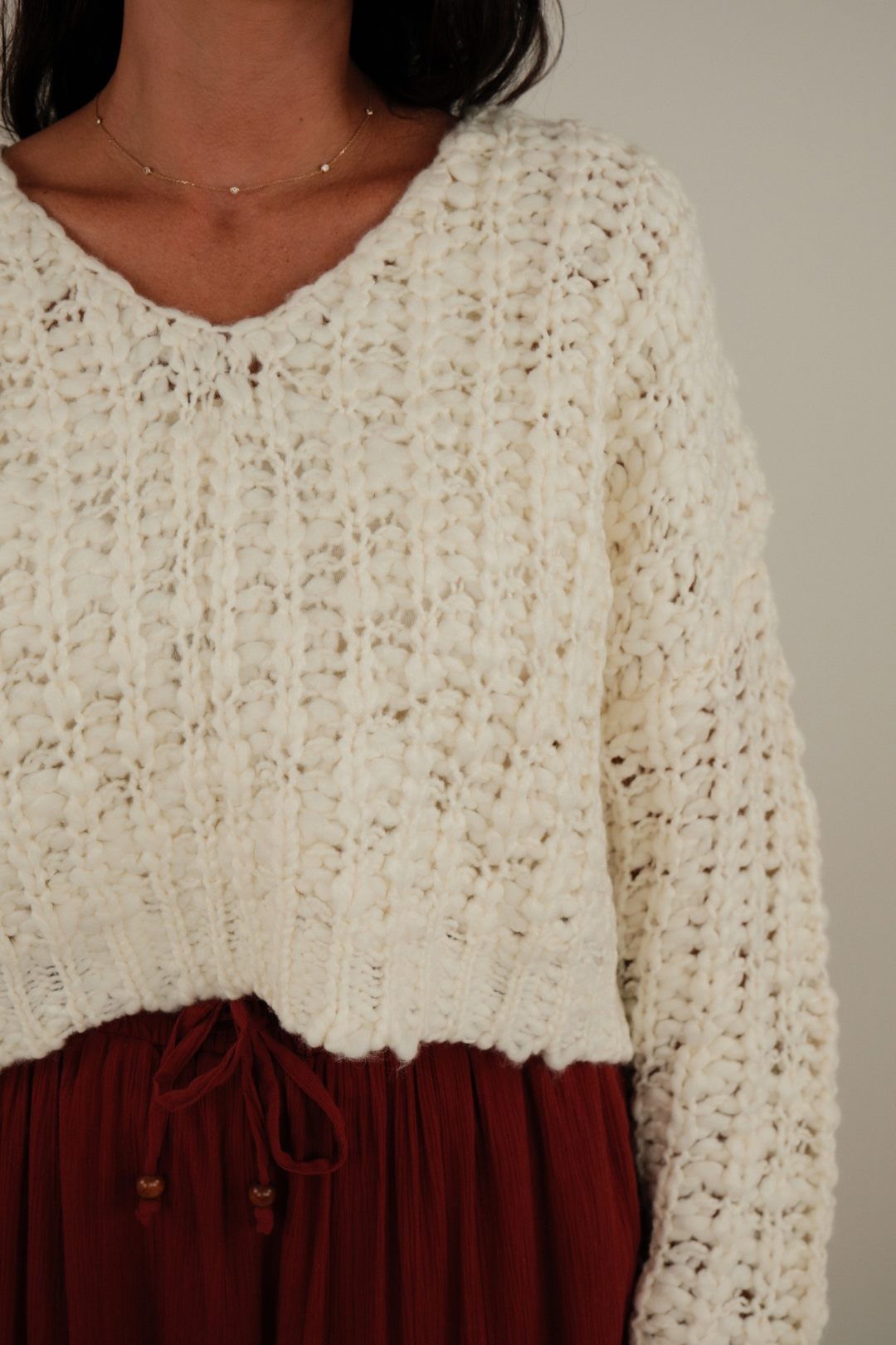 Saddlebrook Knit Cropped Sweater